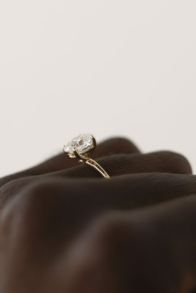 Oval Moissanite Ring for Women