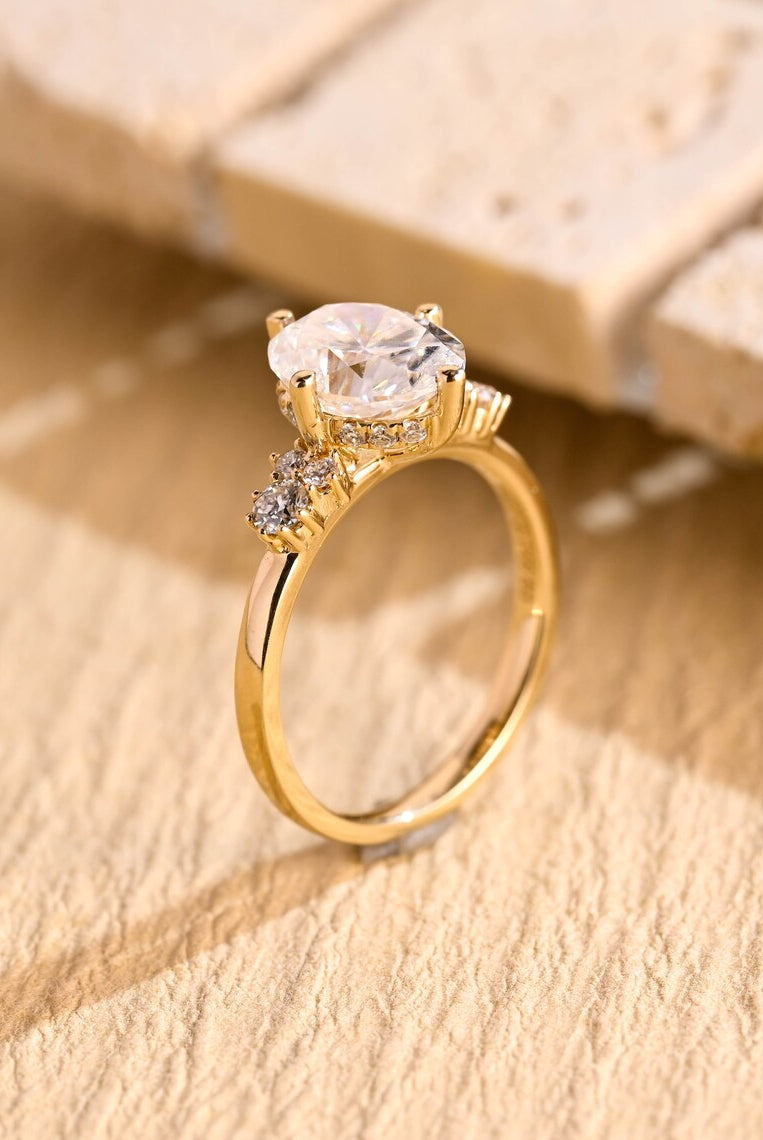 Oval Moissanite Ring
