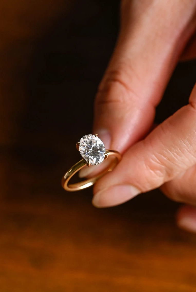 Modern Hidden Halo Ring