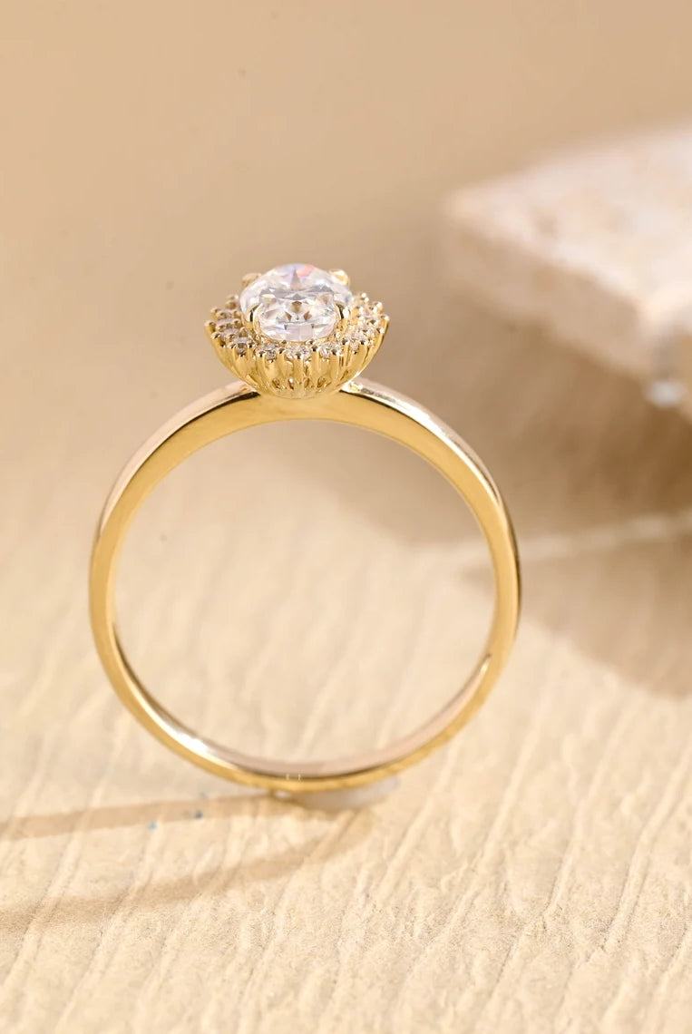 Oval Cut Halo Ring