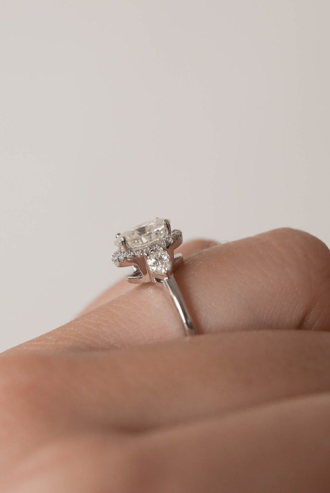 Three Stone Moissanite Ring