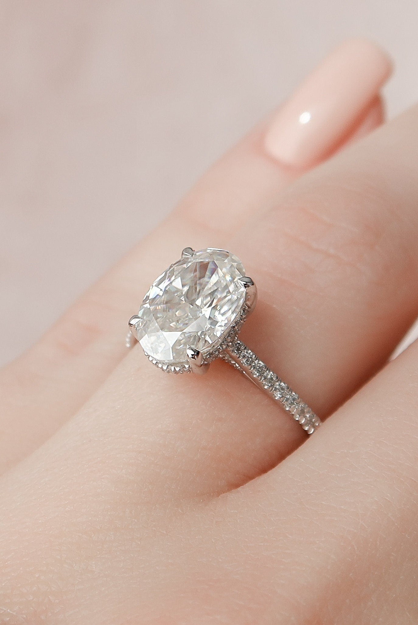Moissanite Diamond Engagement Ring