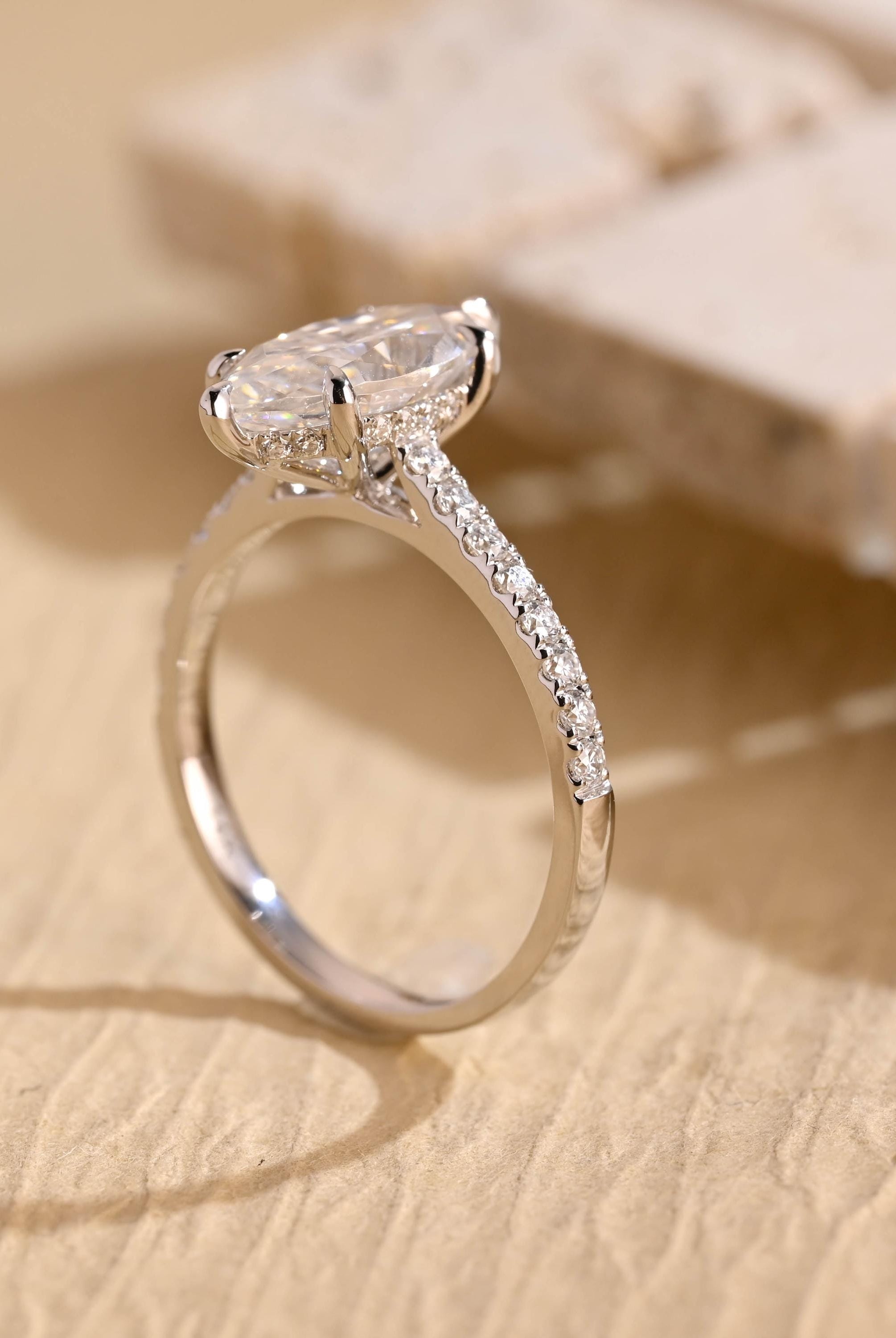 Luxury Moissanite Engagement Ring