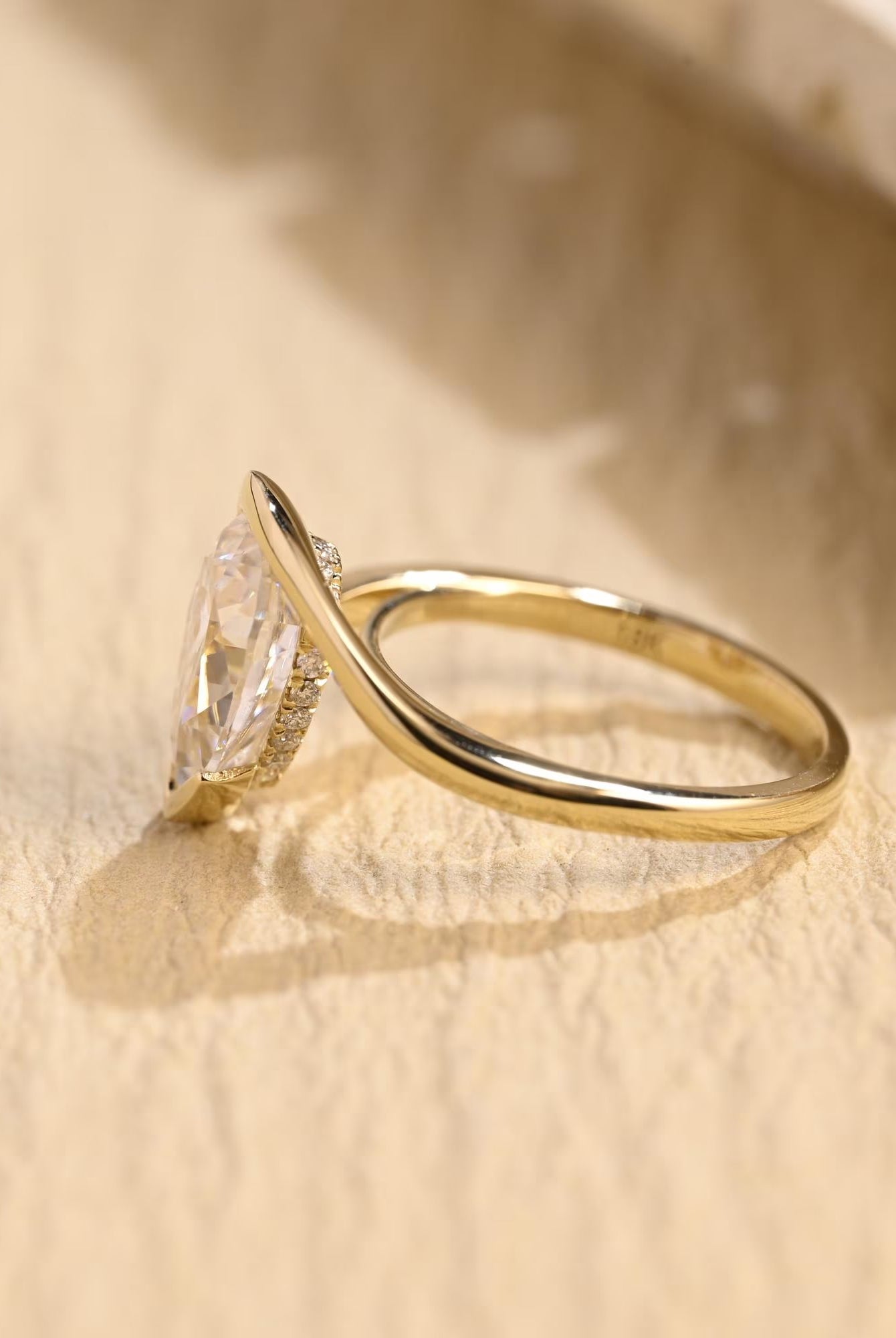 Bypass Moissanite Engagement Ring