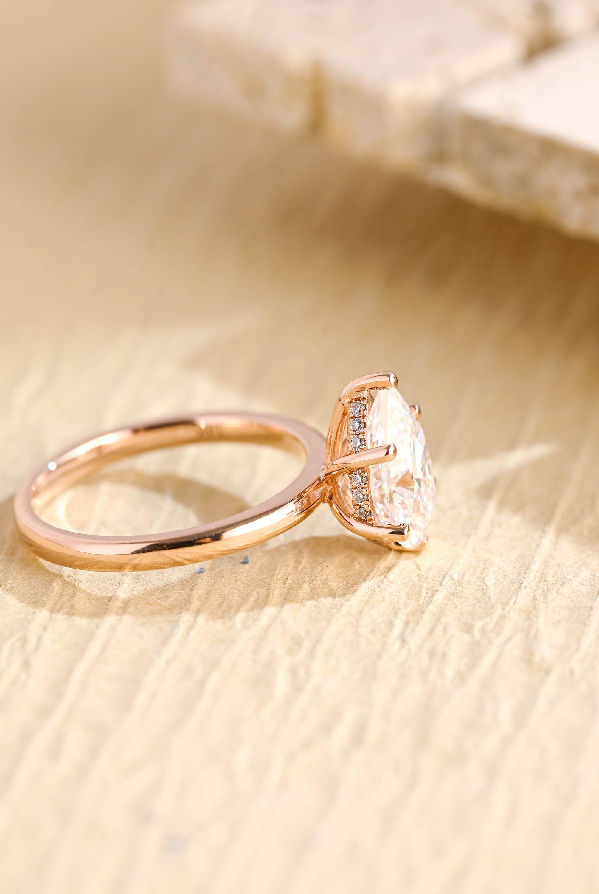 Pear Cut Halo Ring
