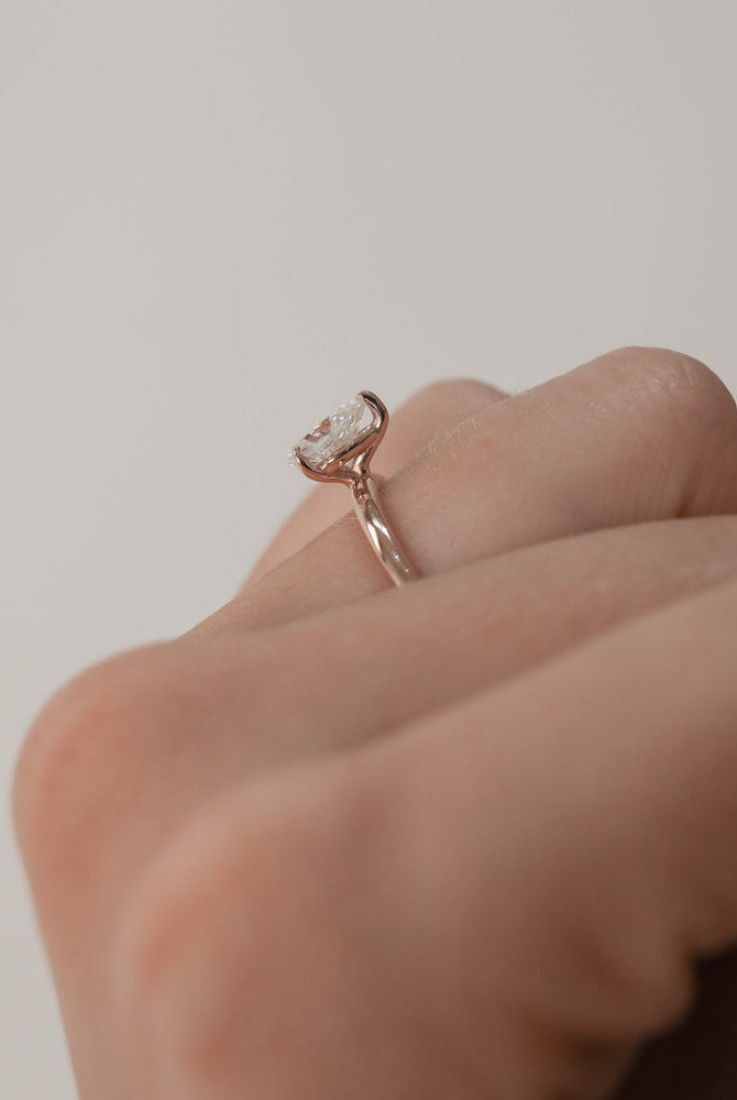Solid Gold Moissanite Ring
