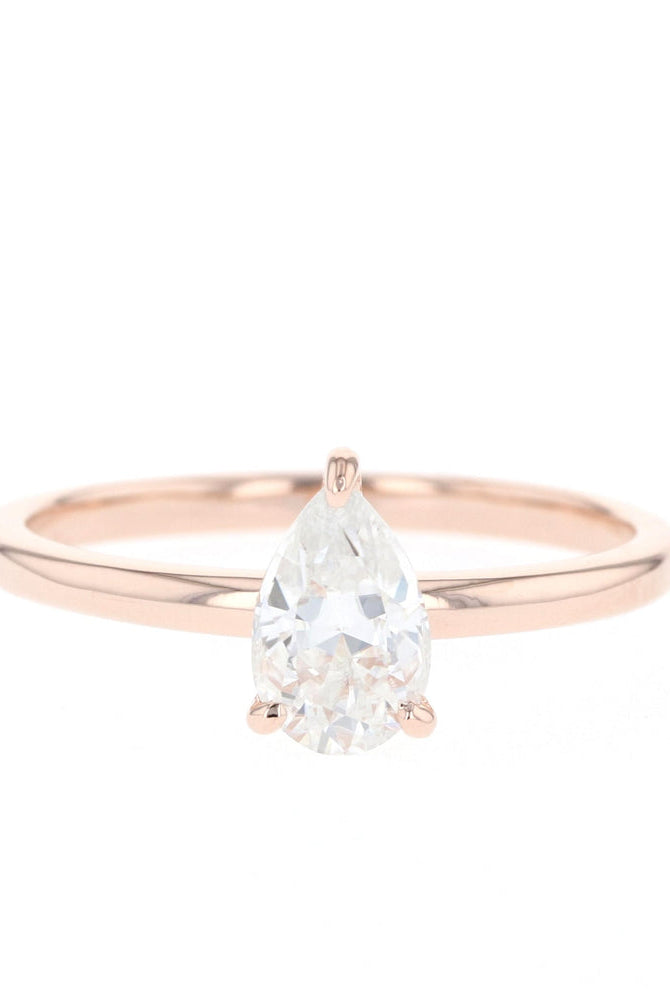 Solid Gold Moissanite Ring