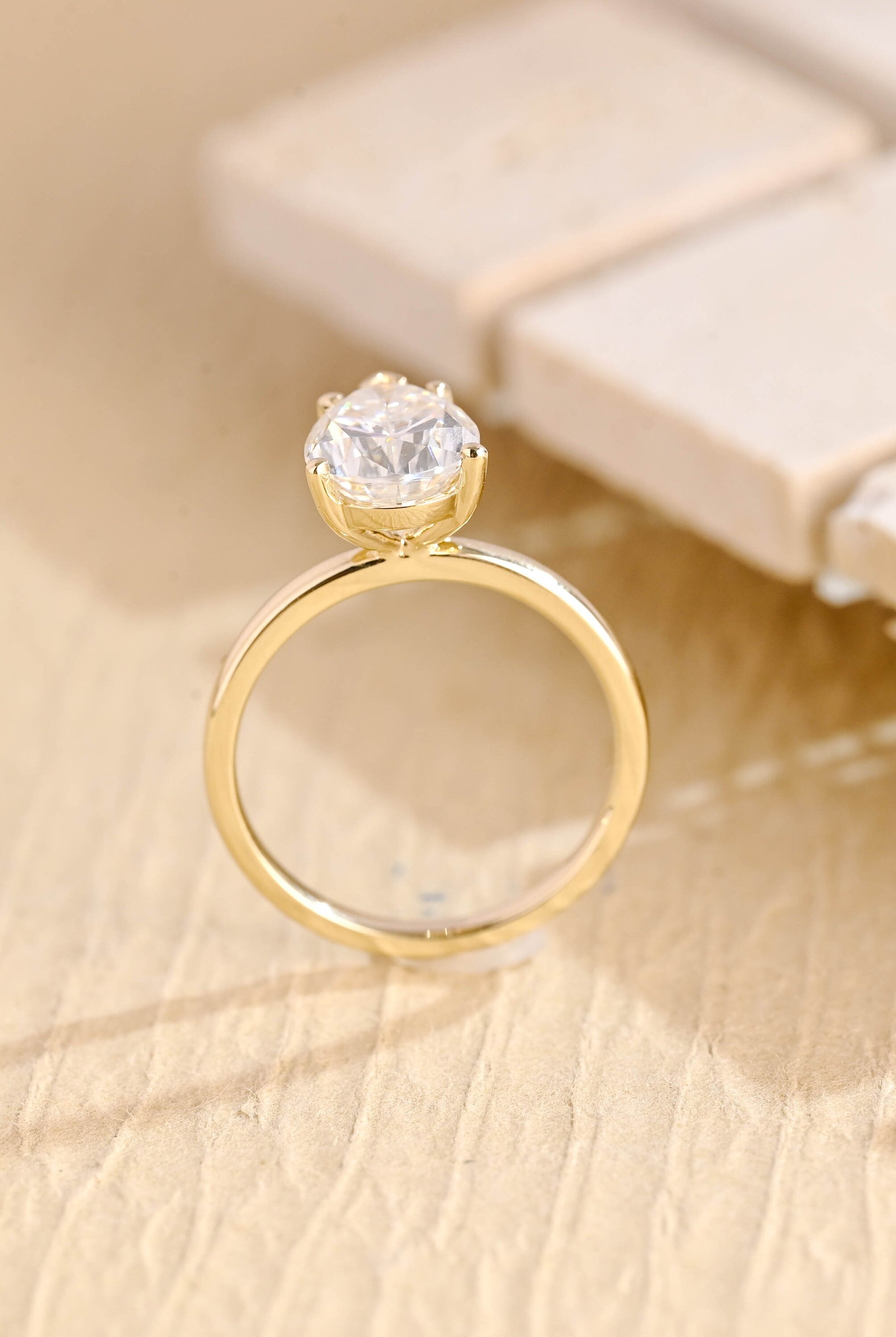 sparkling pear cut solitaire engagement ring