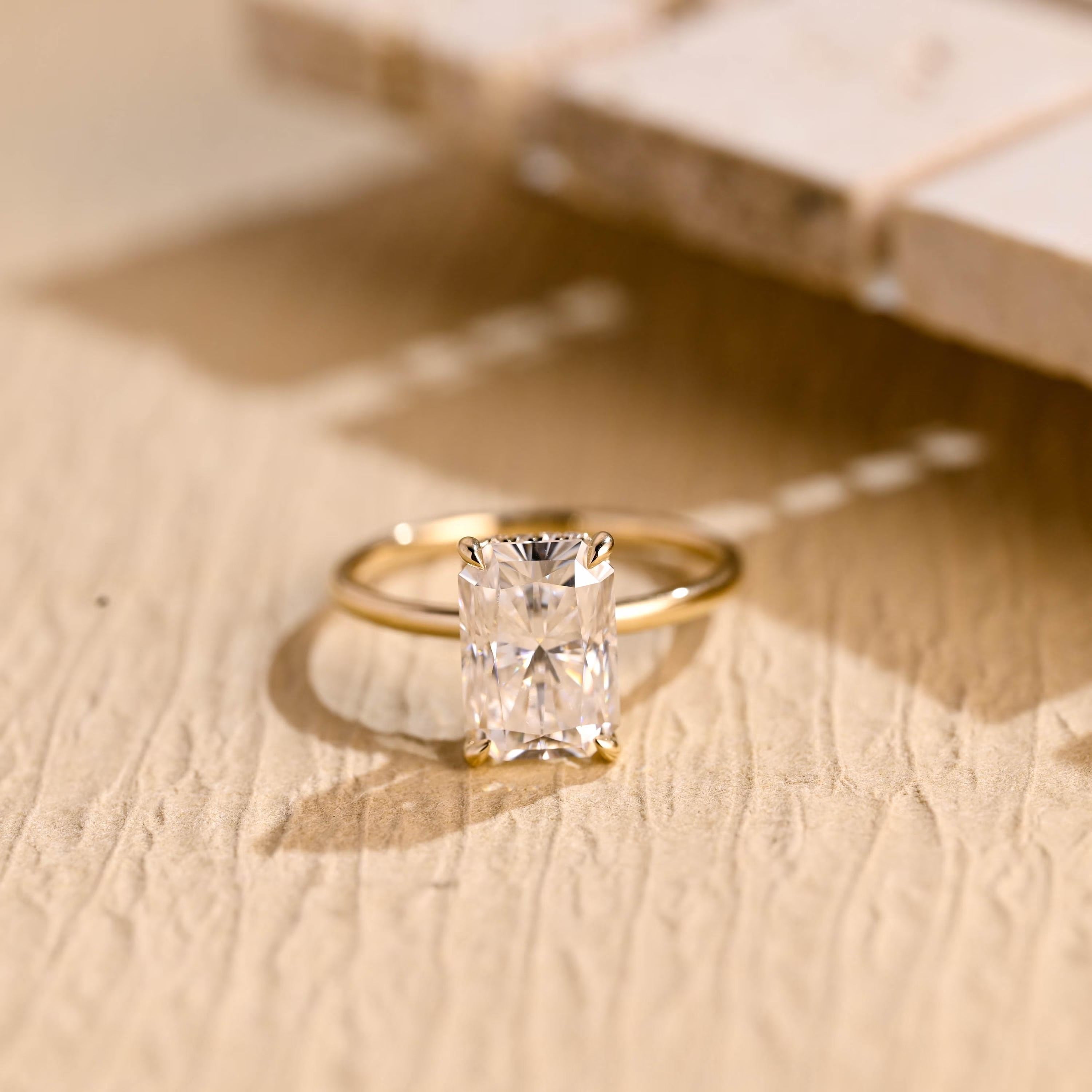 Radiant Hidden Halo Ring