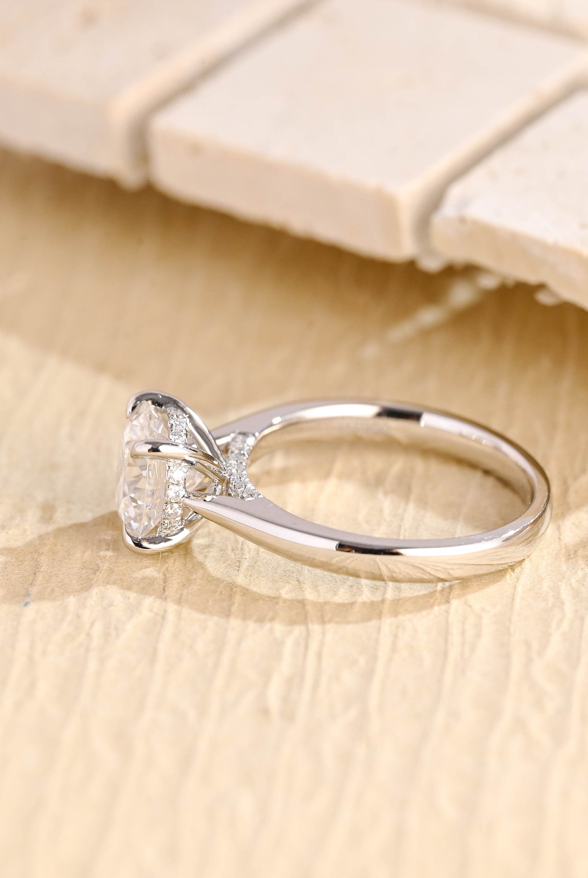 Solitaire Moissanite Engagement Ring