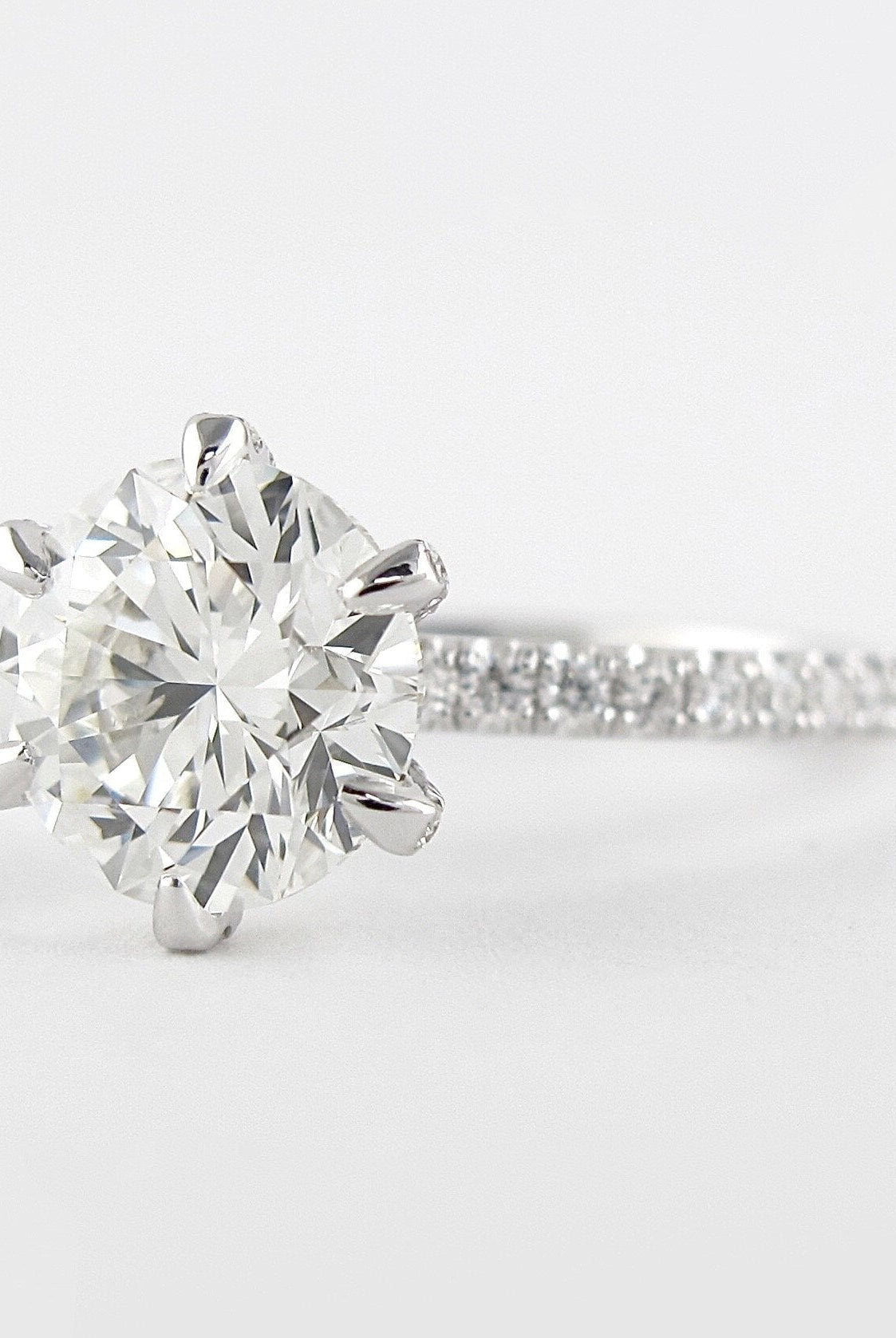 Round Pave Engagement Ring
