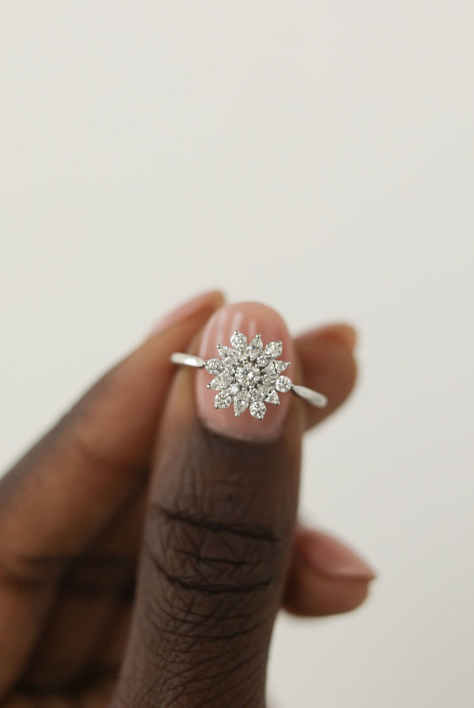 Cluster Engagement Ring