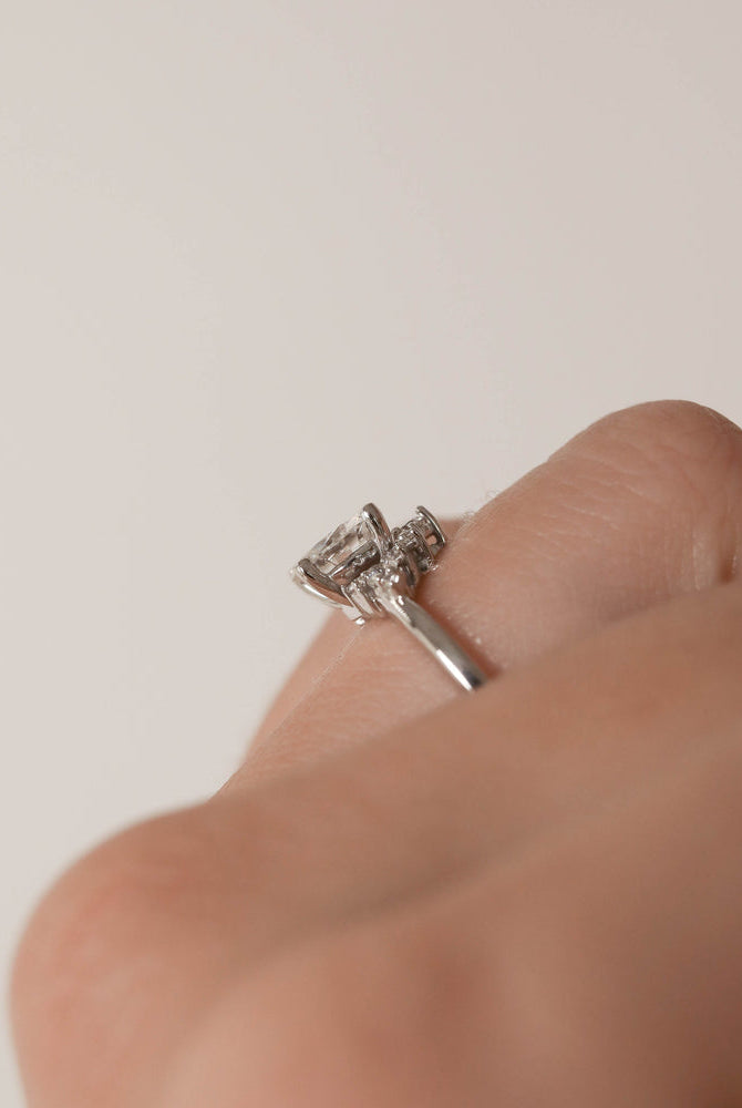 Solid Gold Moissanite Ring