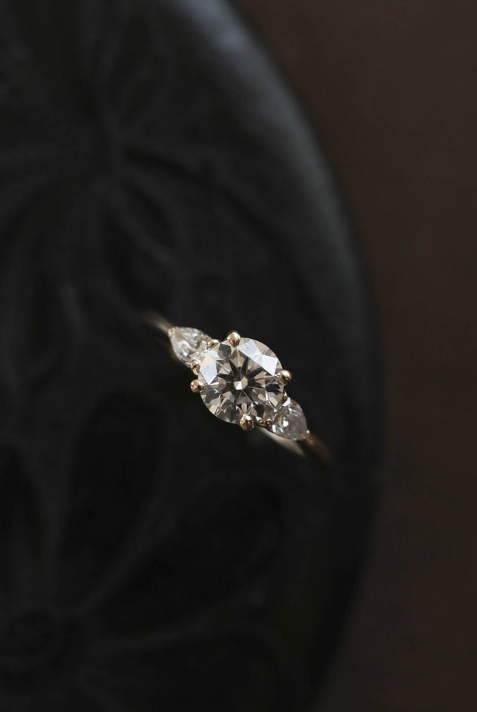 Round Cut Moissanite Ring