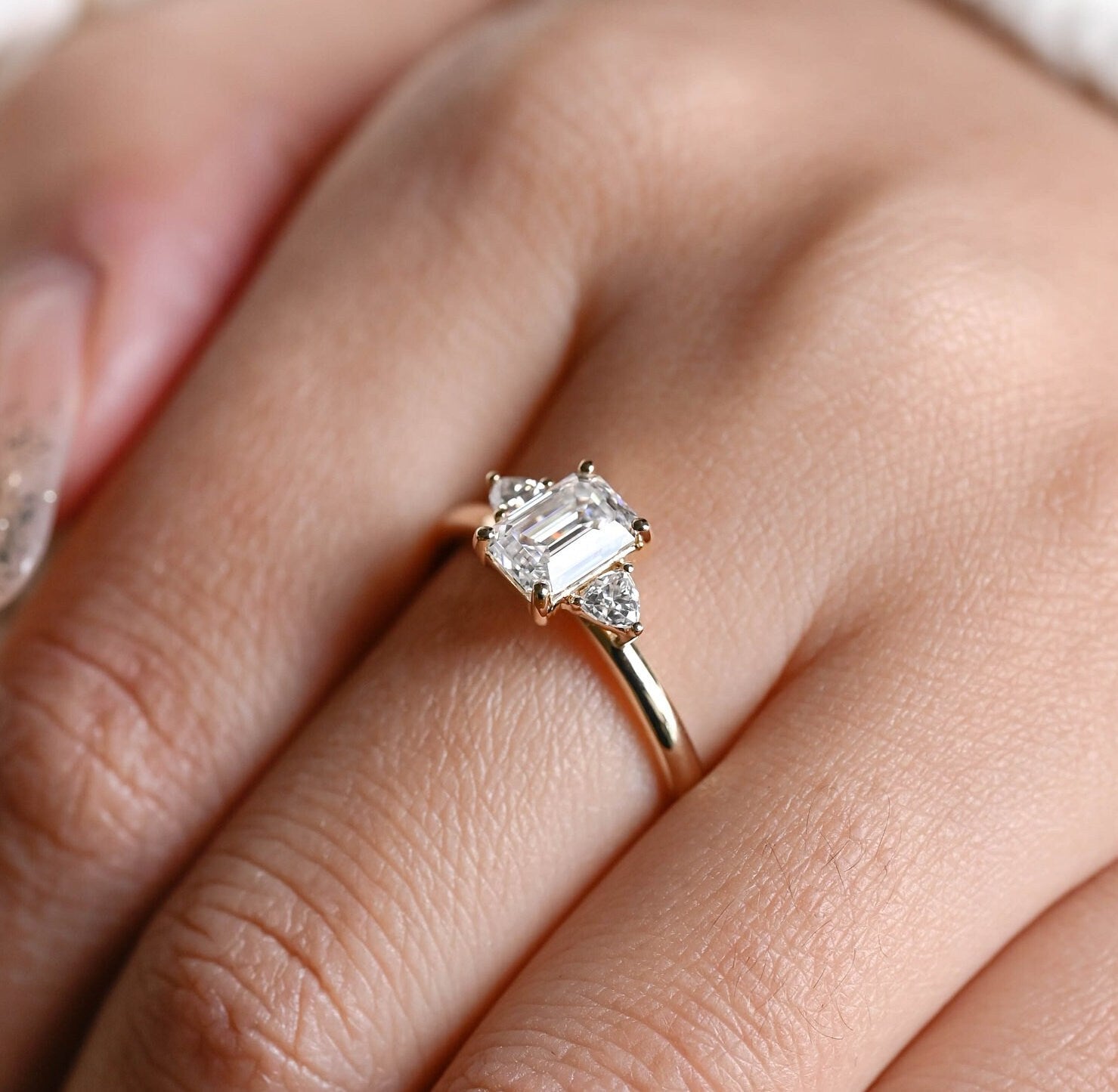 Affordable Moissanite Engagement Ring