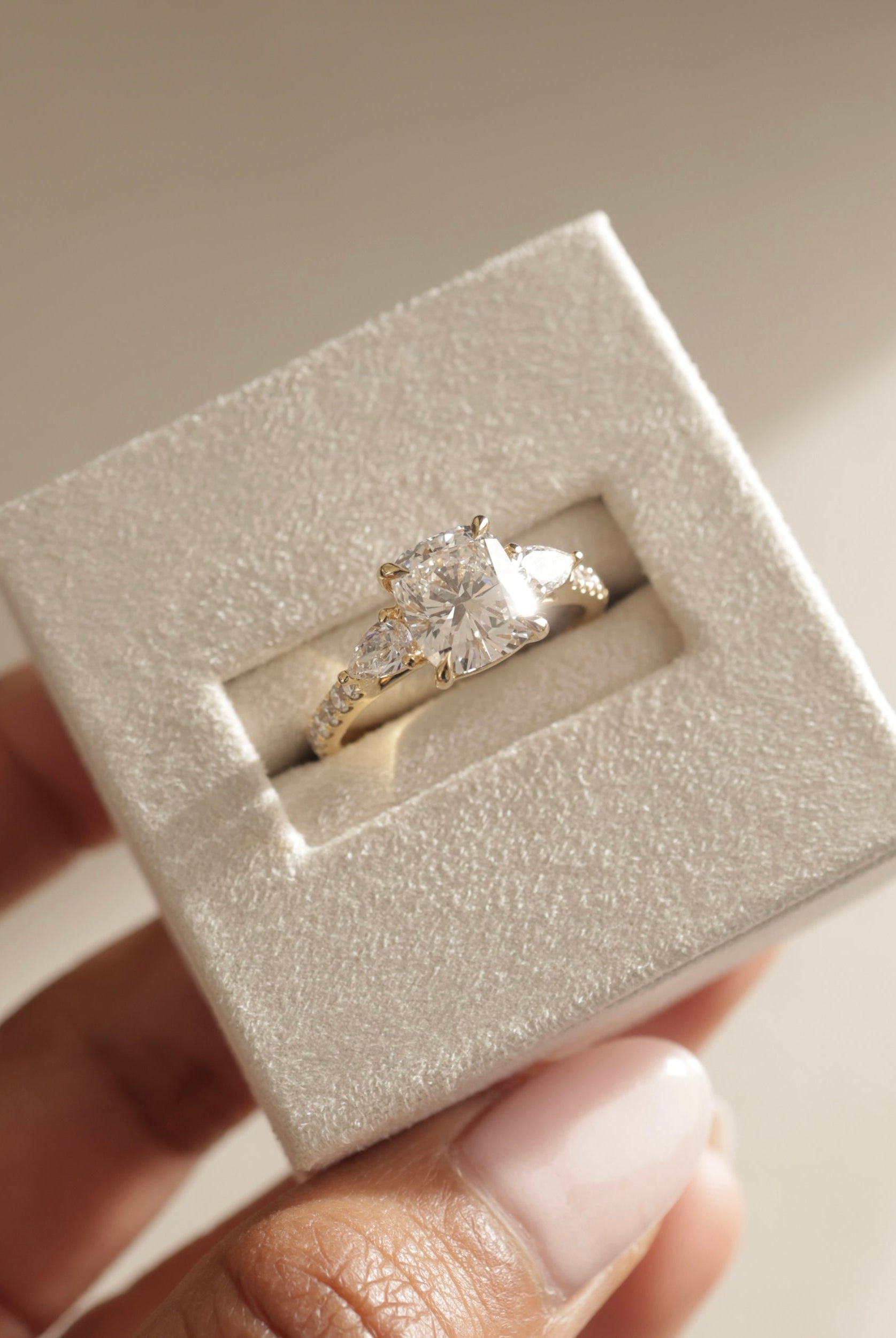 Elongated Cushion Engagement Ring