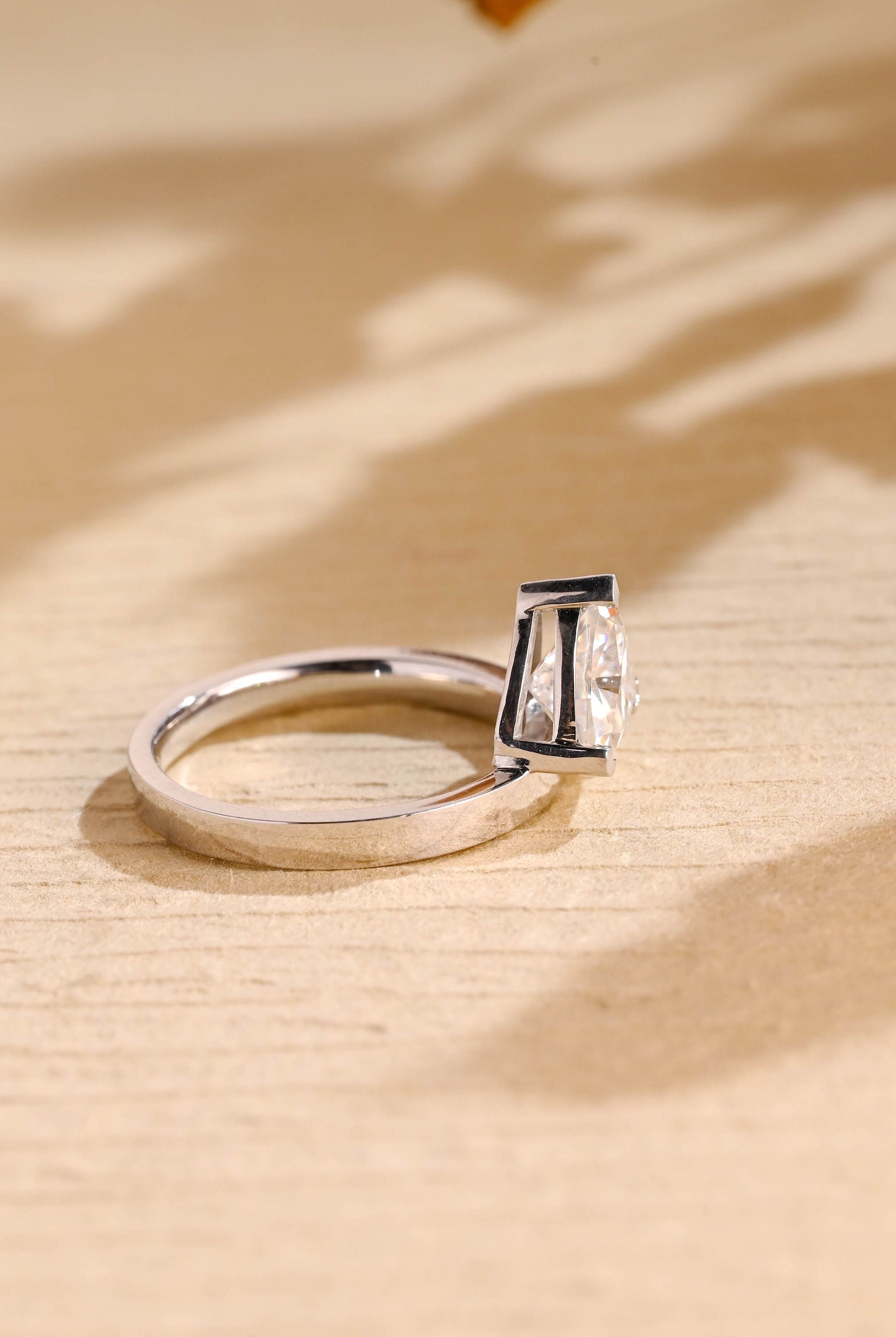 Solitaire Moissanite Engagement Ring