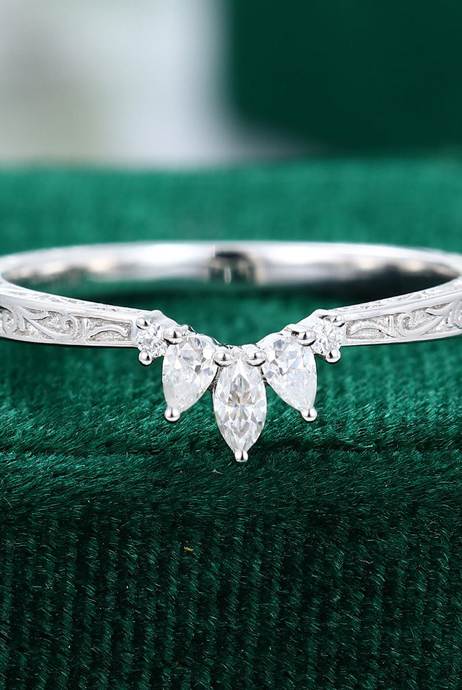 0-19-ct-round-marquise-pear-moissanite-curved-wedding-band