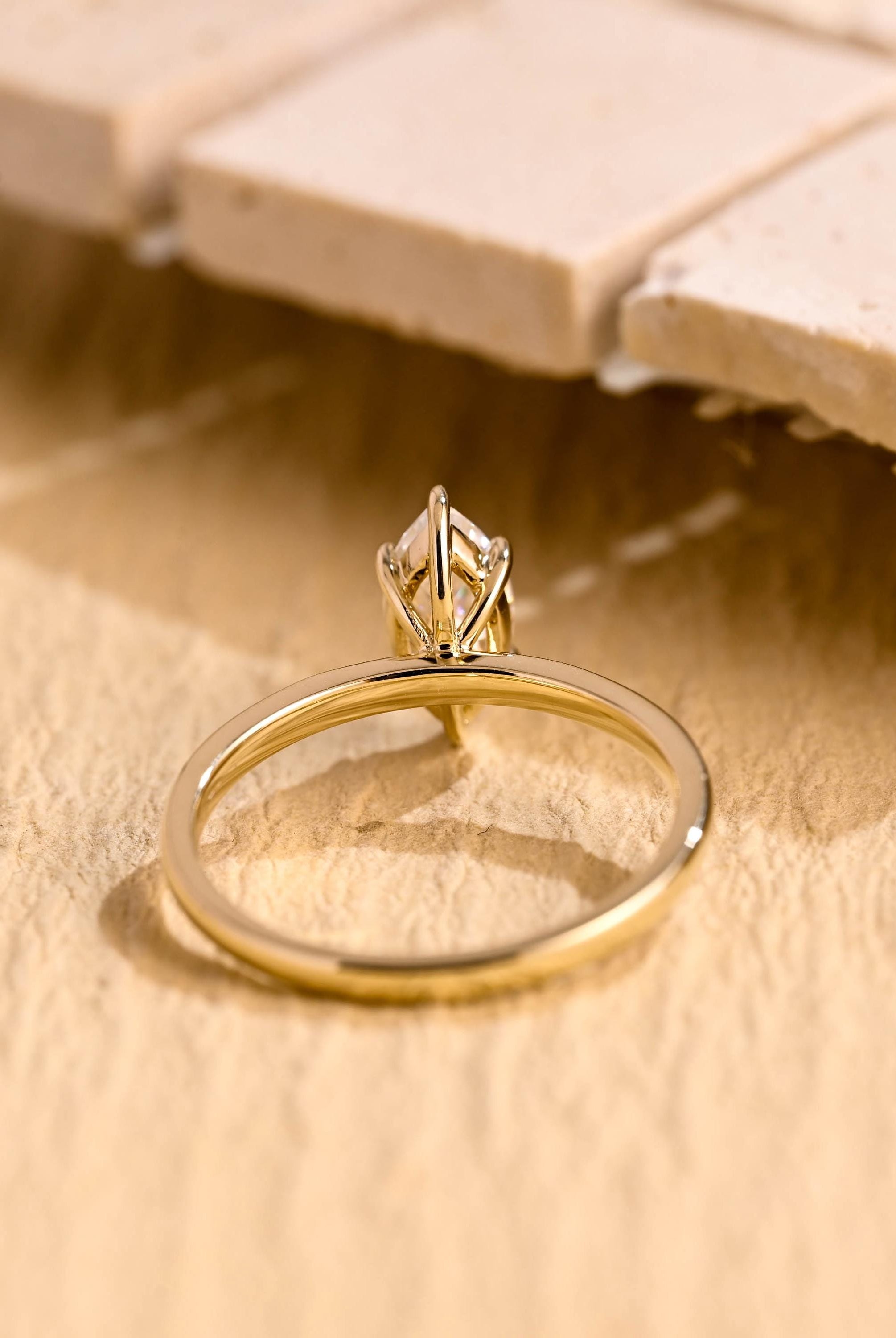 Solitaire Moissanite Engagement Ring