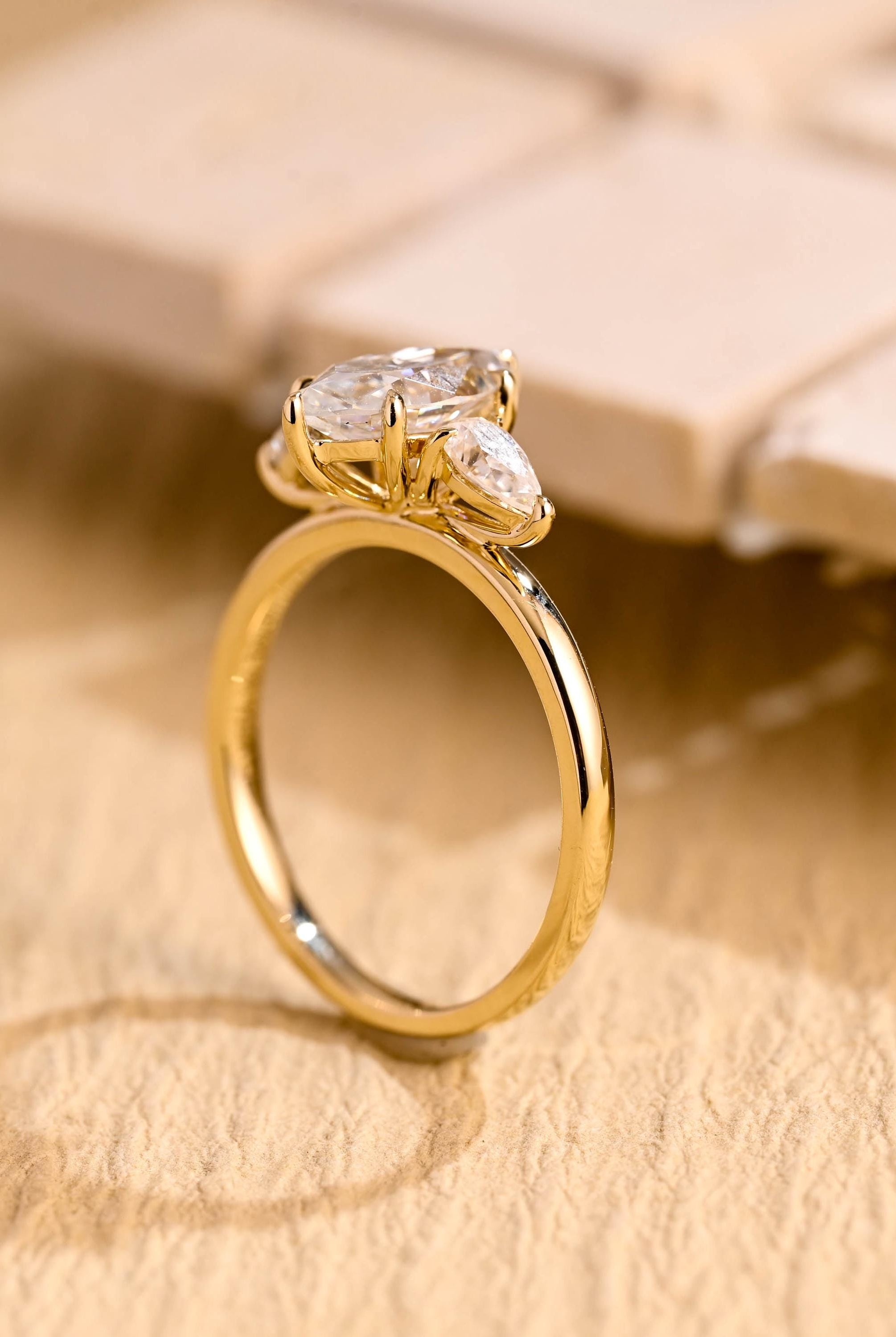 Elegant Three Stone Proposal Ring for Women