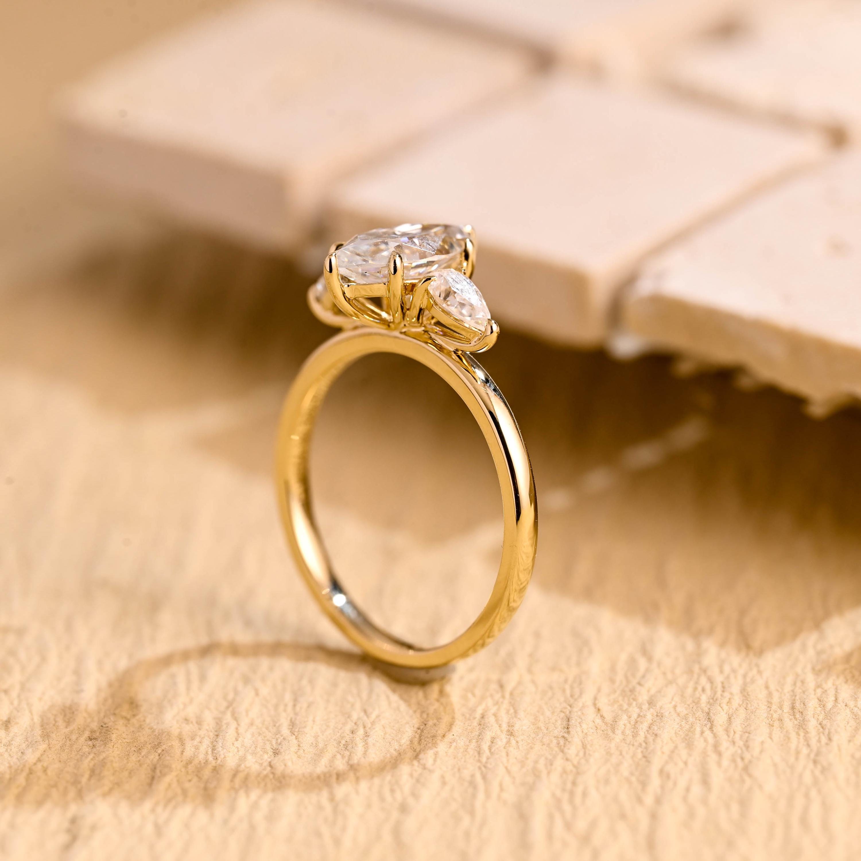 Elegant Three Stone Proposal Ring for Women