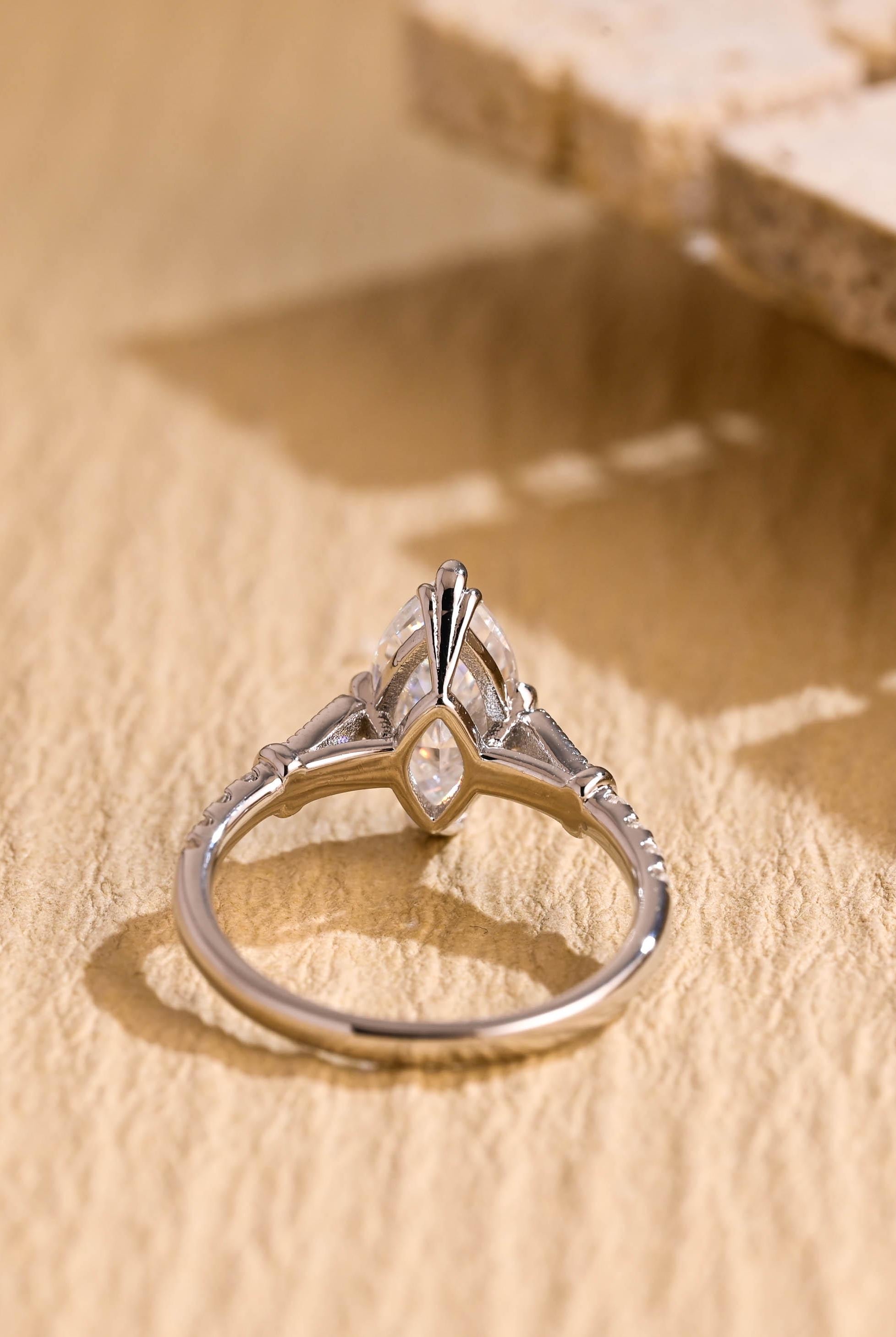 Pave Setting Moissanite Ring
