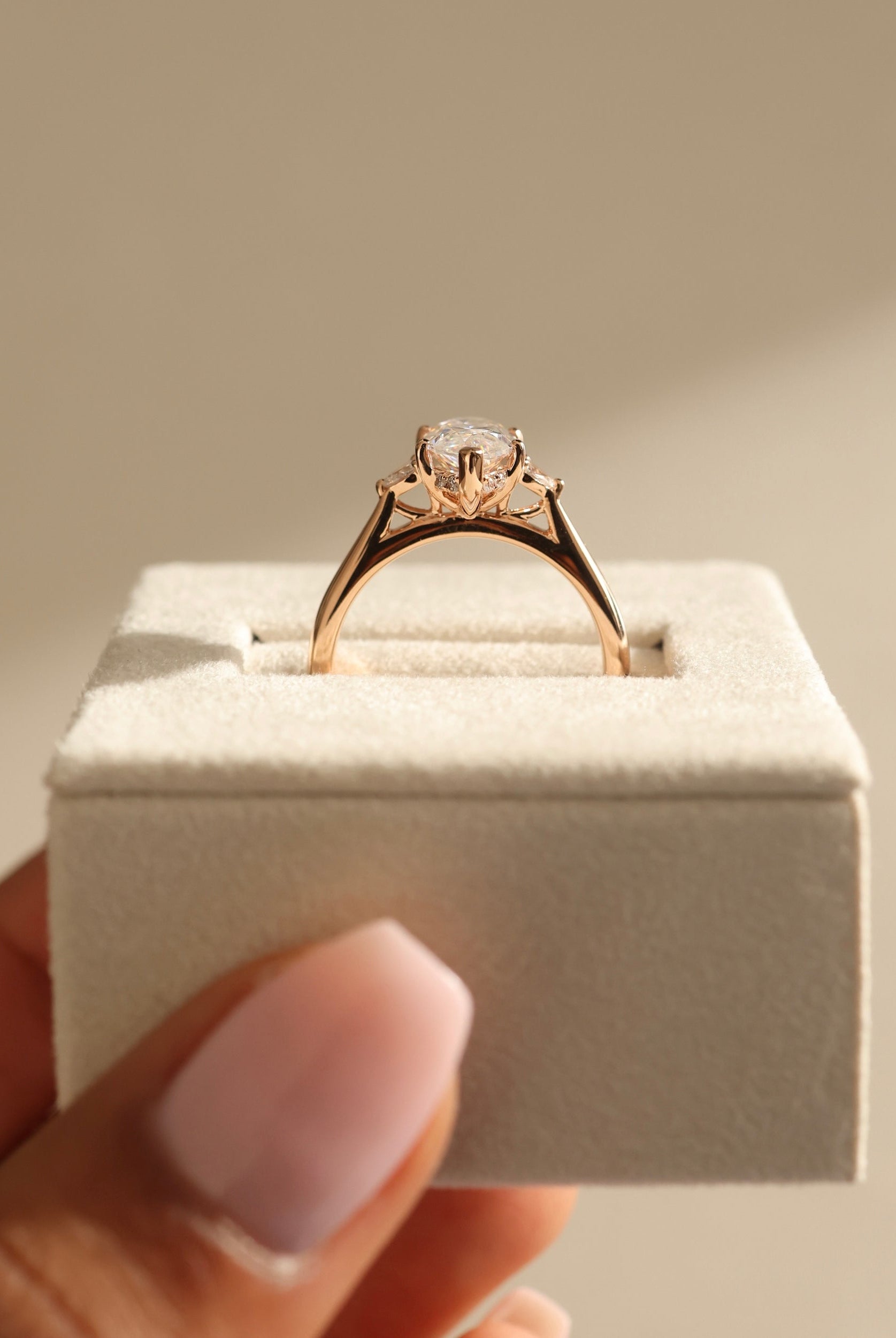 Three Stone Moissanite Ring