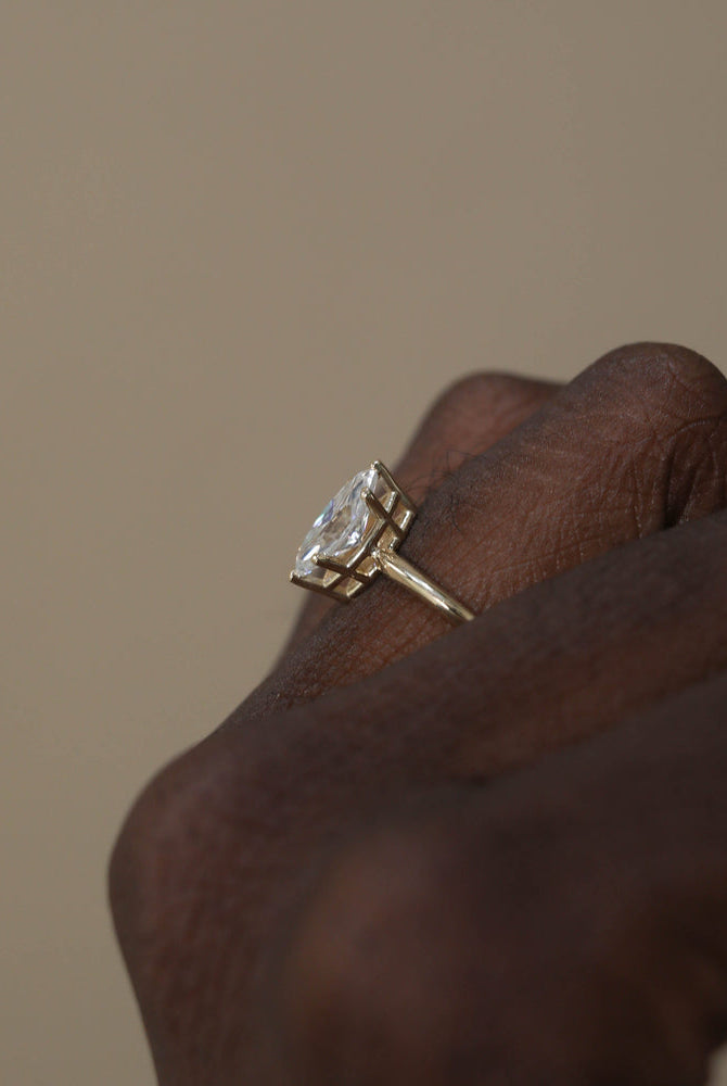Moissanite Solitaire Engagement Ring