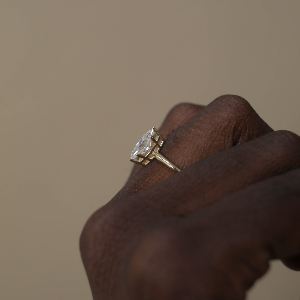 Moissanite Solitaire Engagement Ring