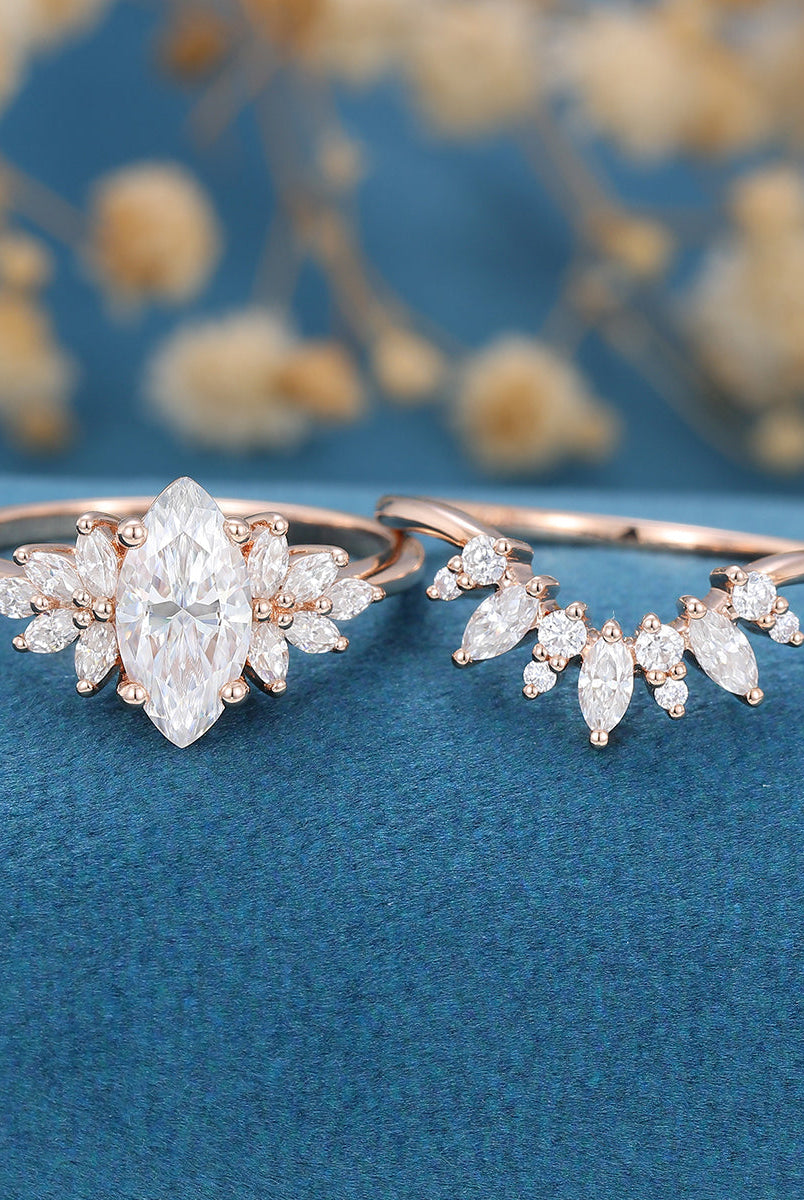 marquise-shaped-moissanite-cluster-bridal-set-4