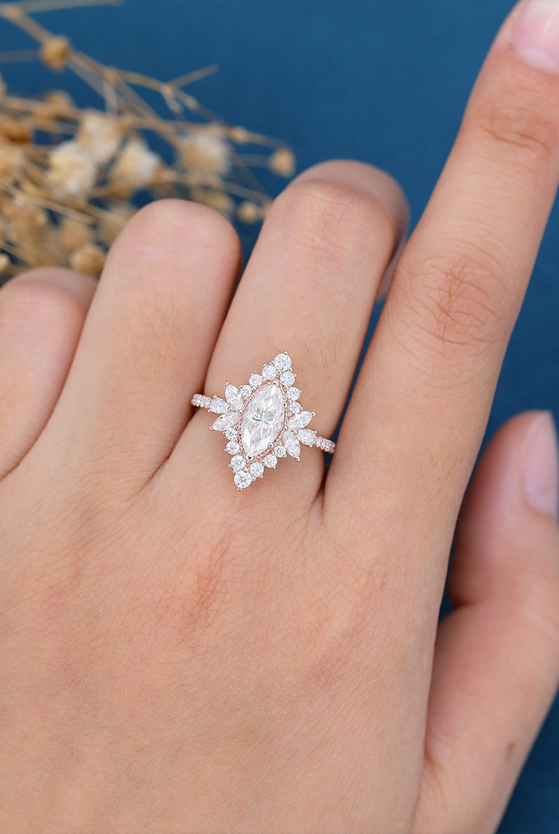 marquise-shaped-moissanite-cluster-engagement-ring-7