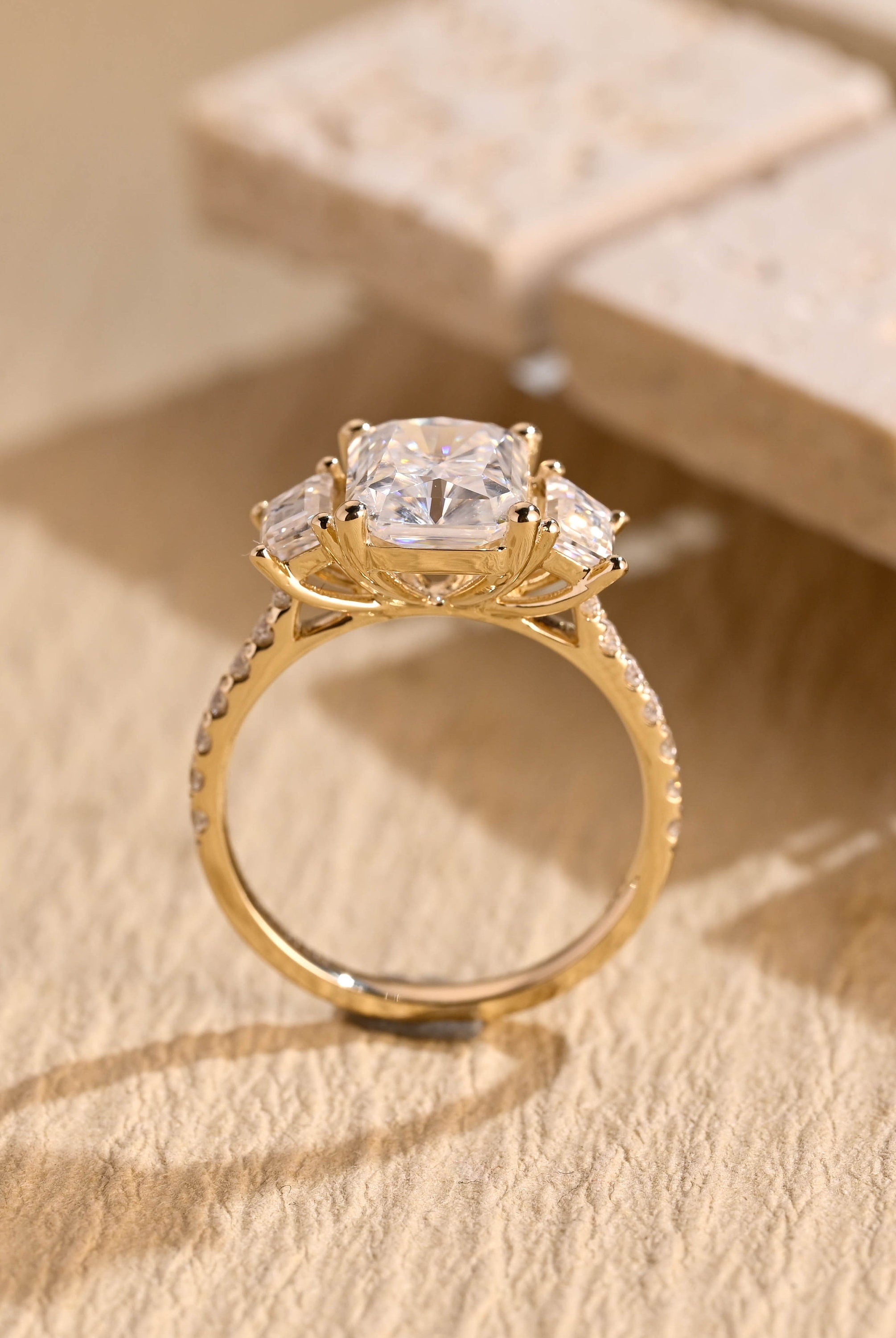 bridal cluster moissanite engagement ring 1ct