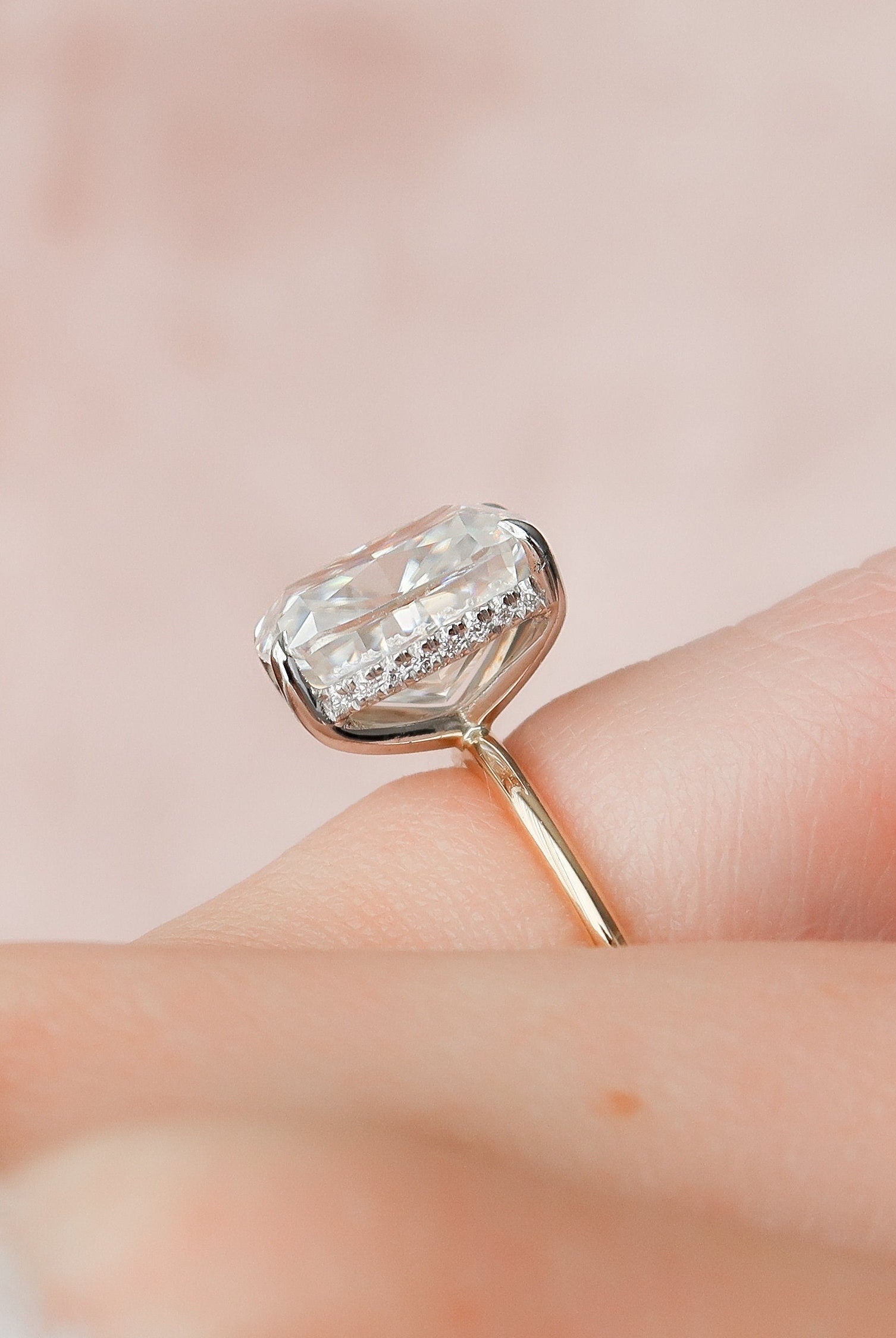 Hidden Halo Ring for Women