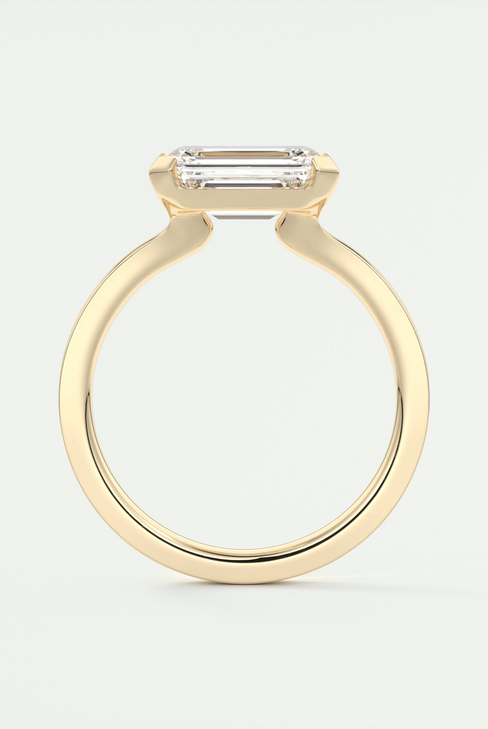 Bezel Set Moissanite Ring