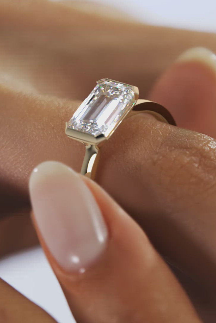 Bezel Set Moissanite Ring