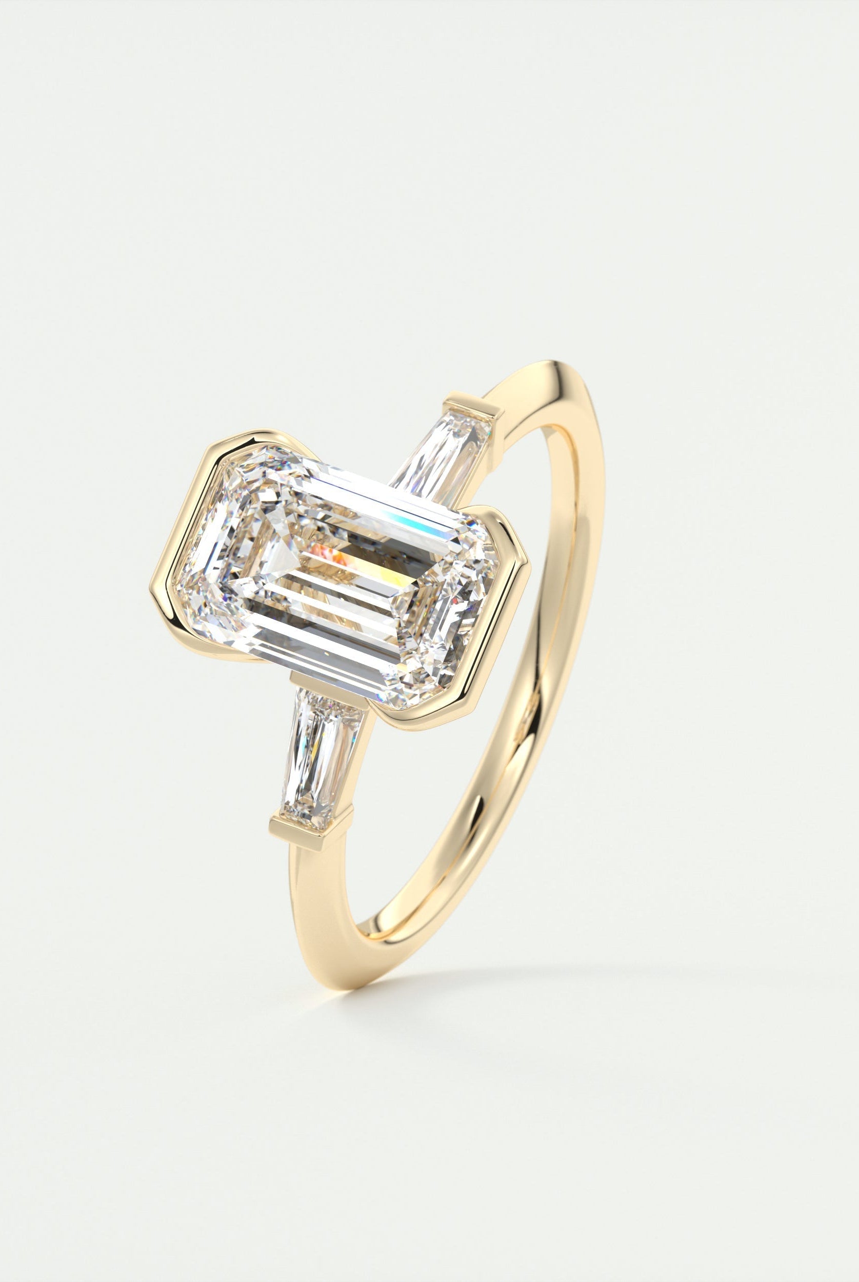 Emerald Moissanite Ring for Women