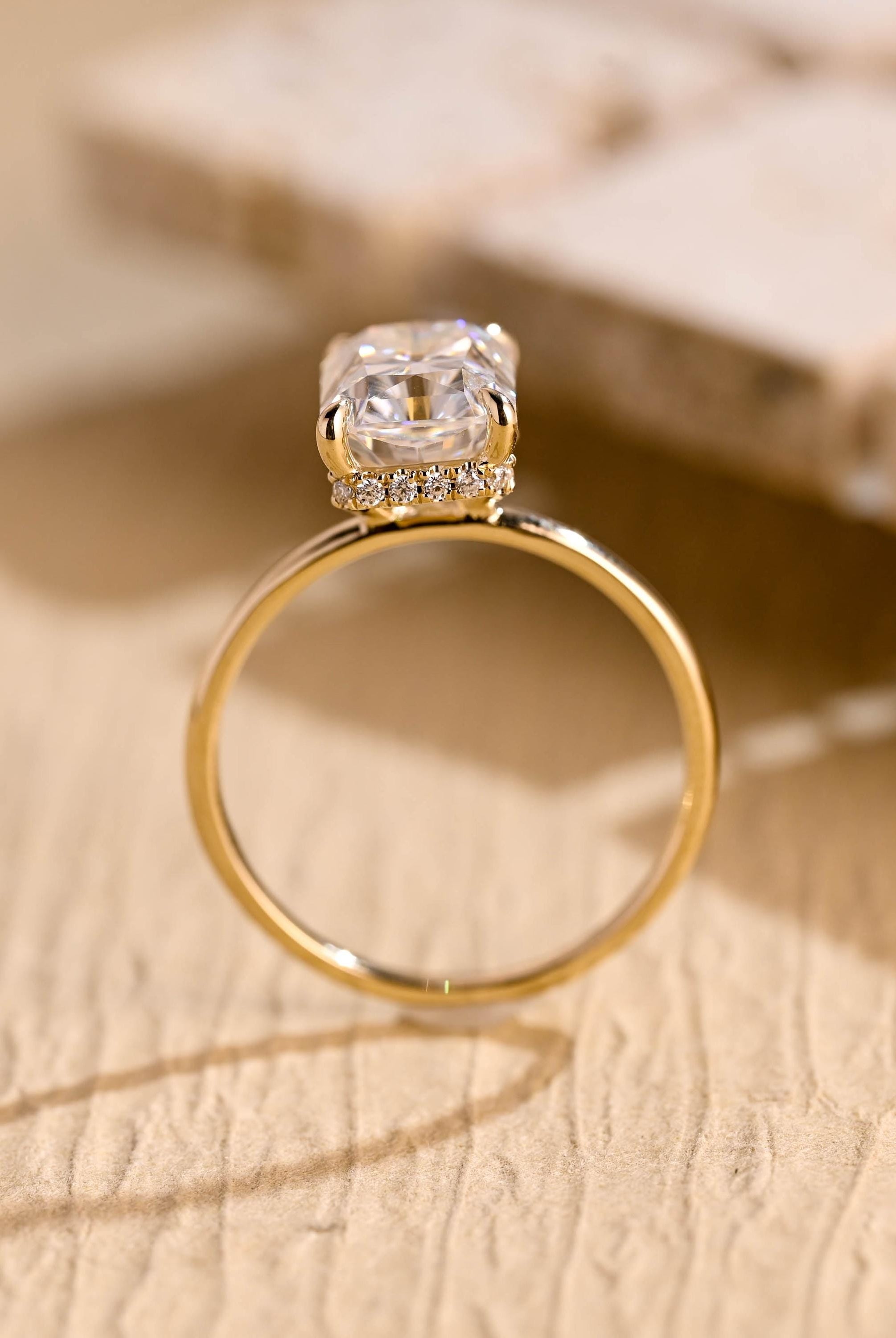 Hidden Halo Engagement Ring
