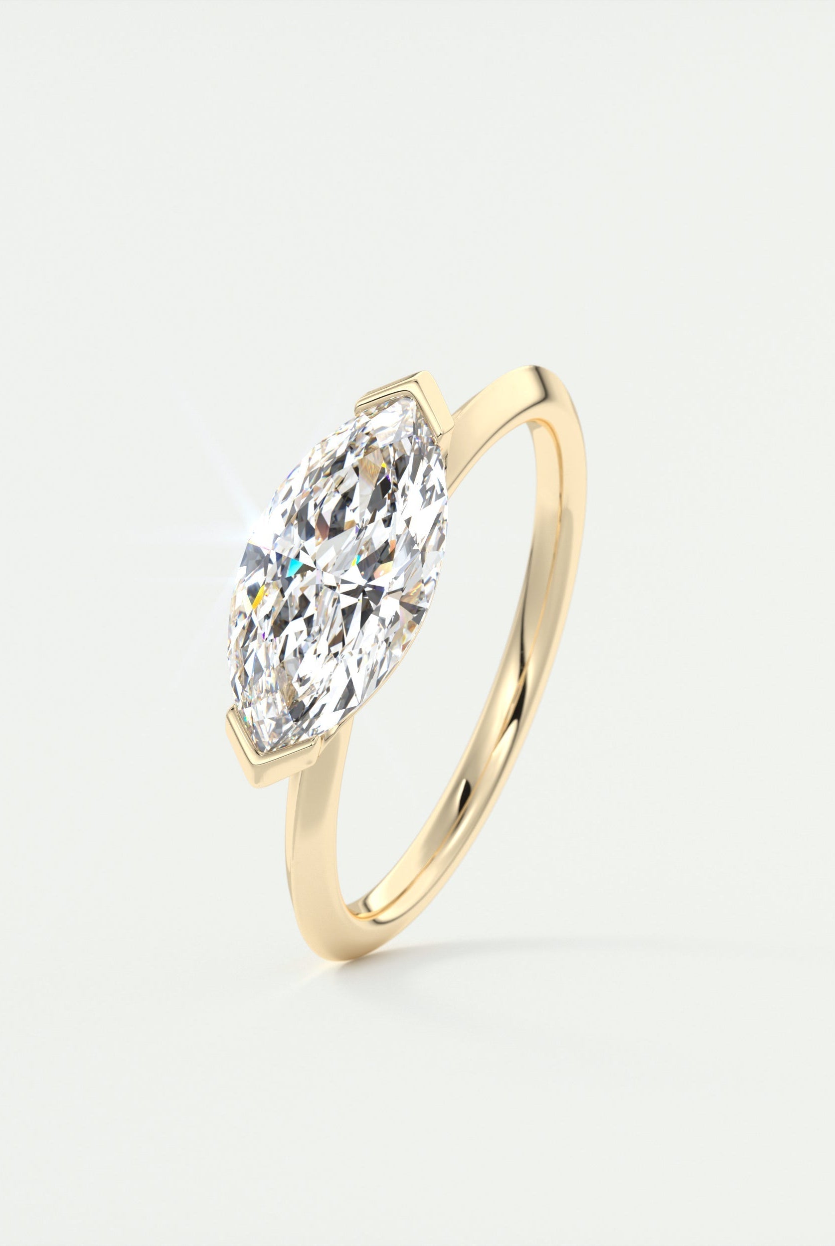 Modern Moissanite Ring