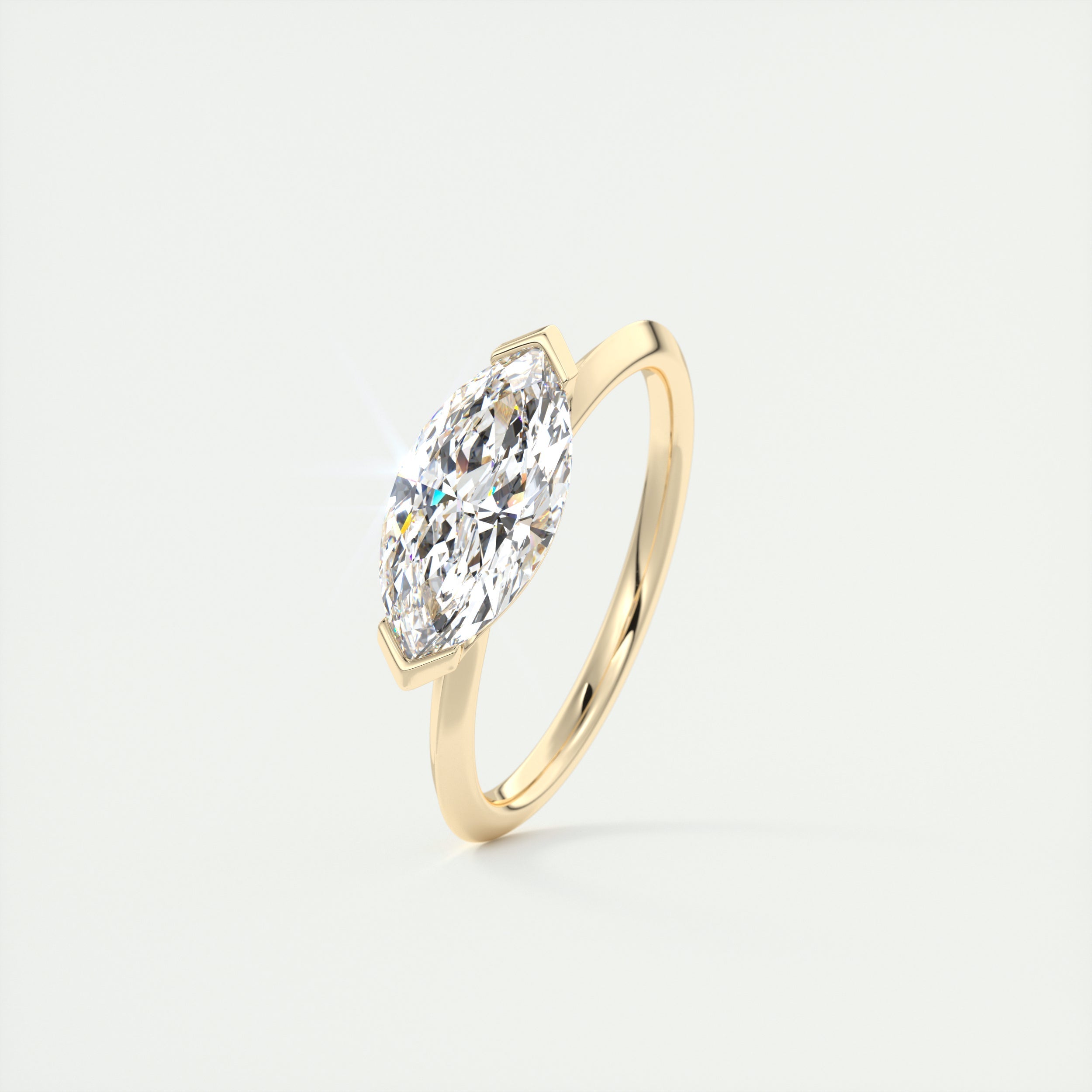 Modern Moissanite Ring
