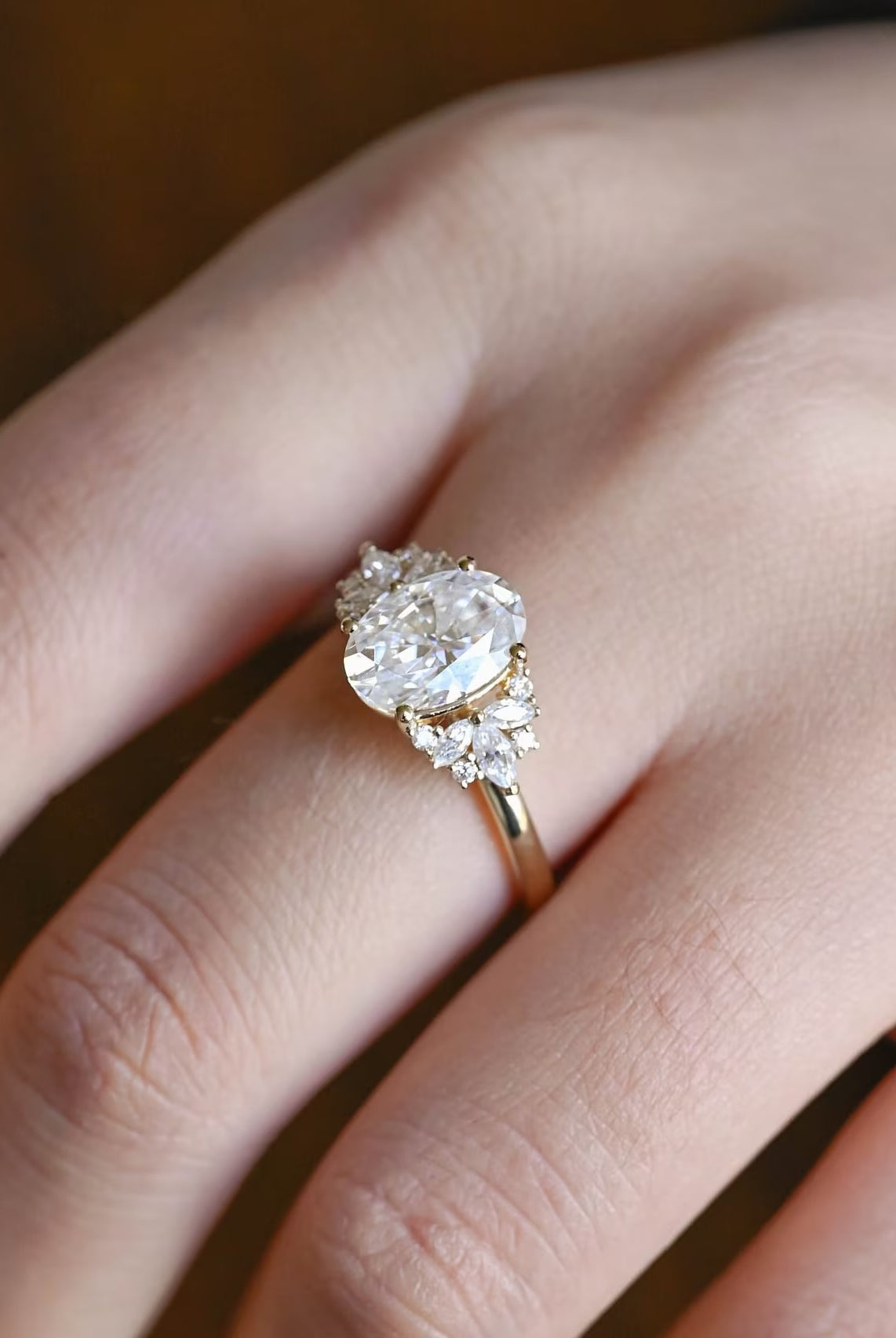 Oval Moissanite Bridal Ring