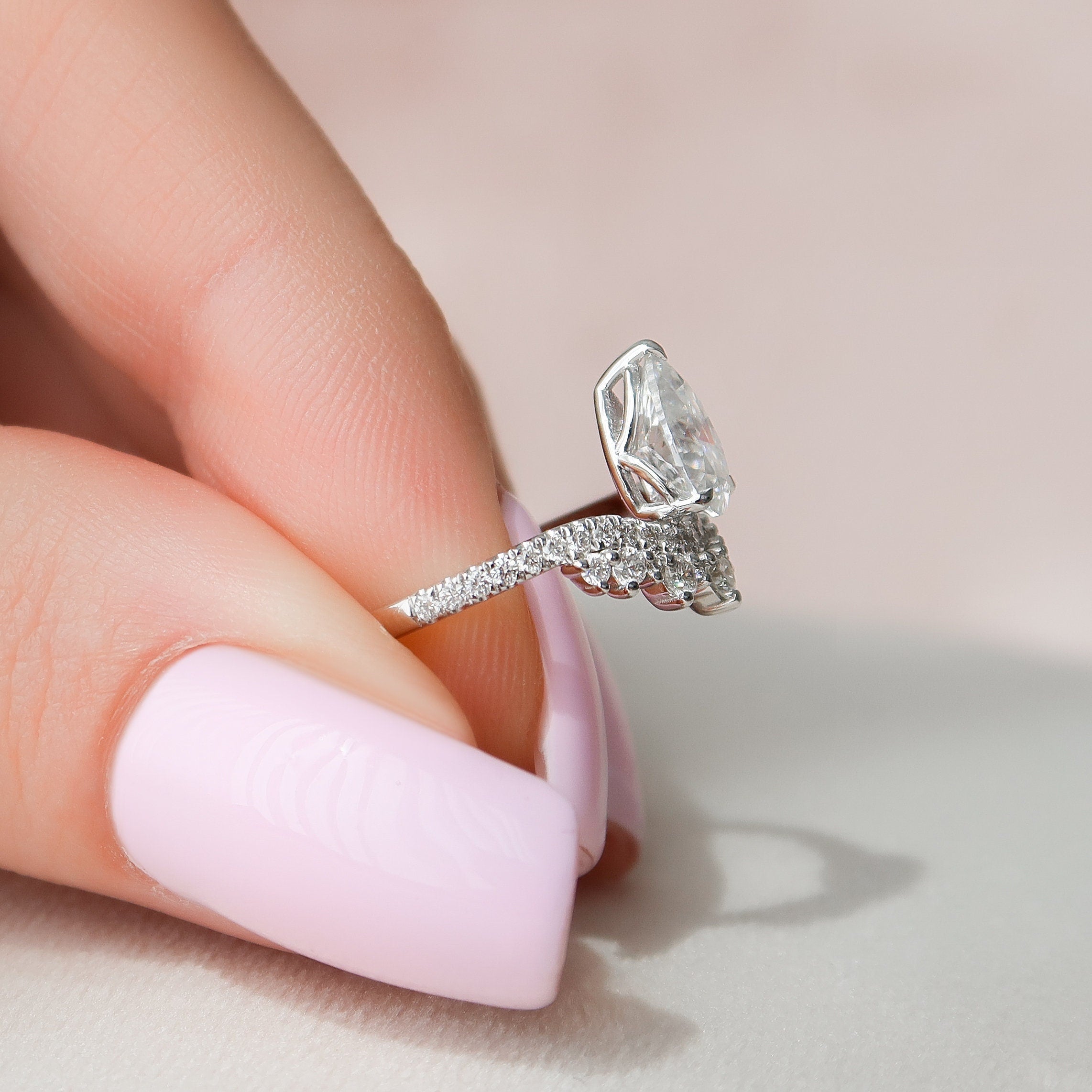 Unique Moissanite Ring