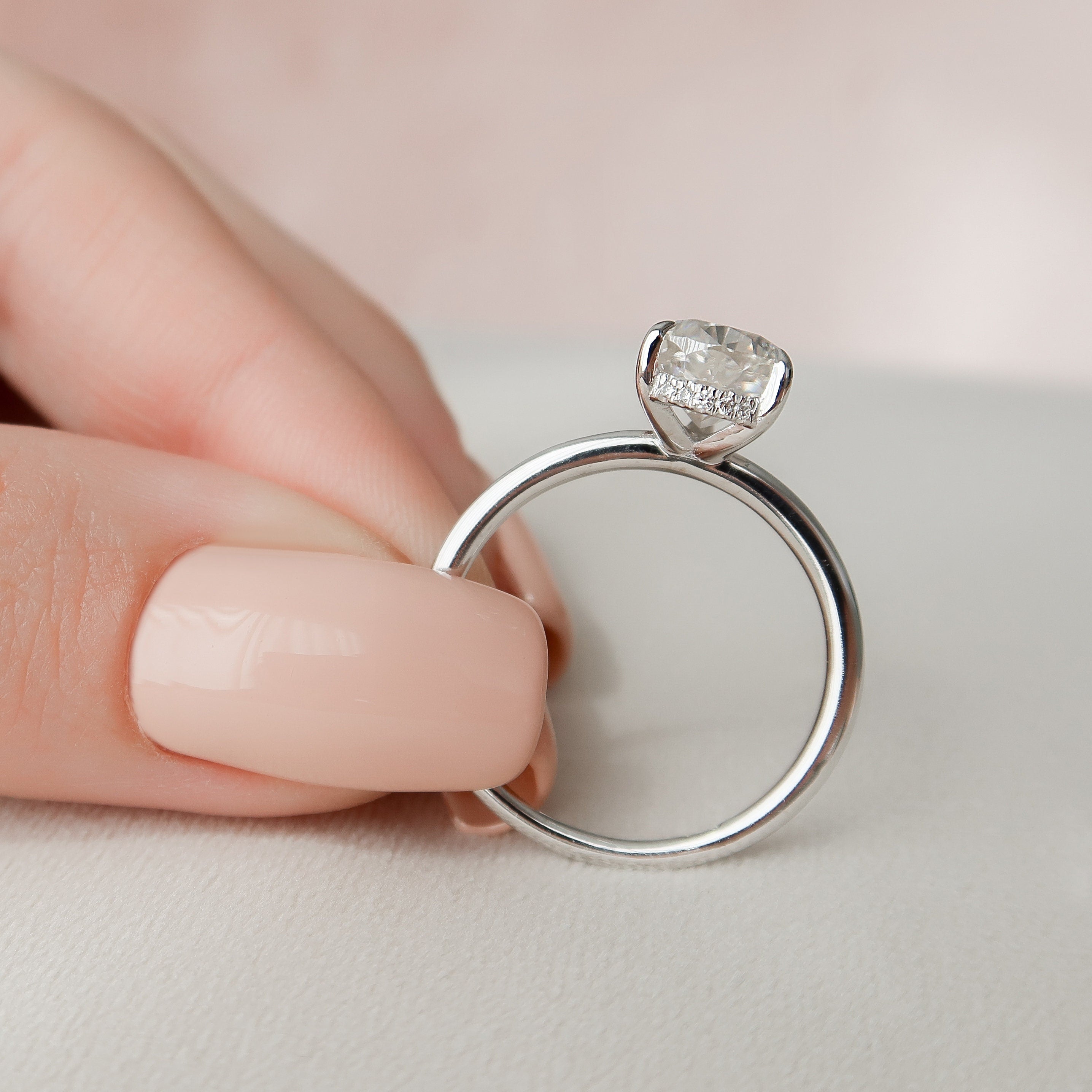 Pear Bridal Ring