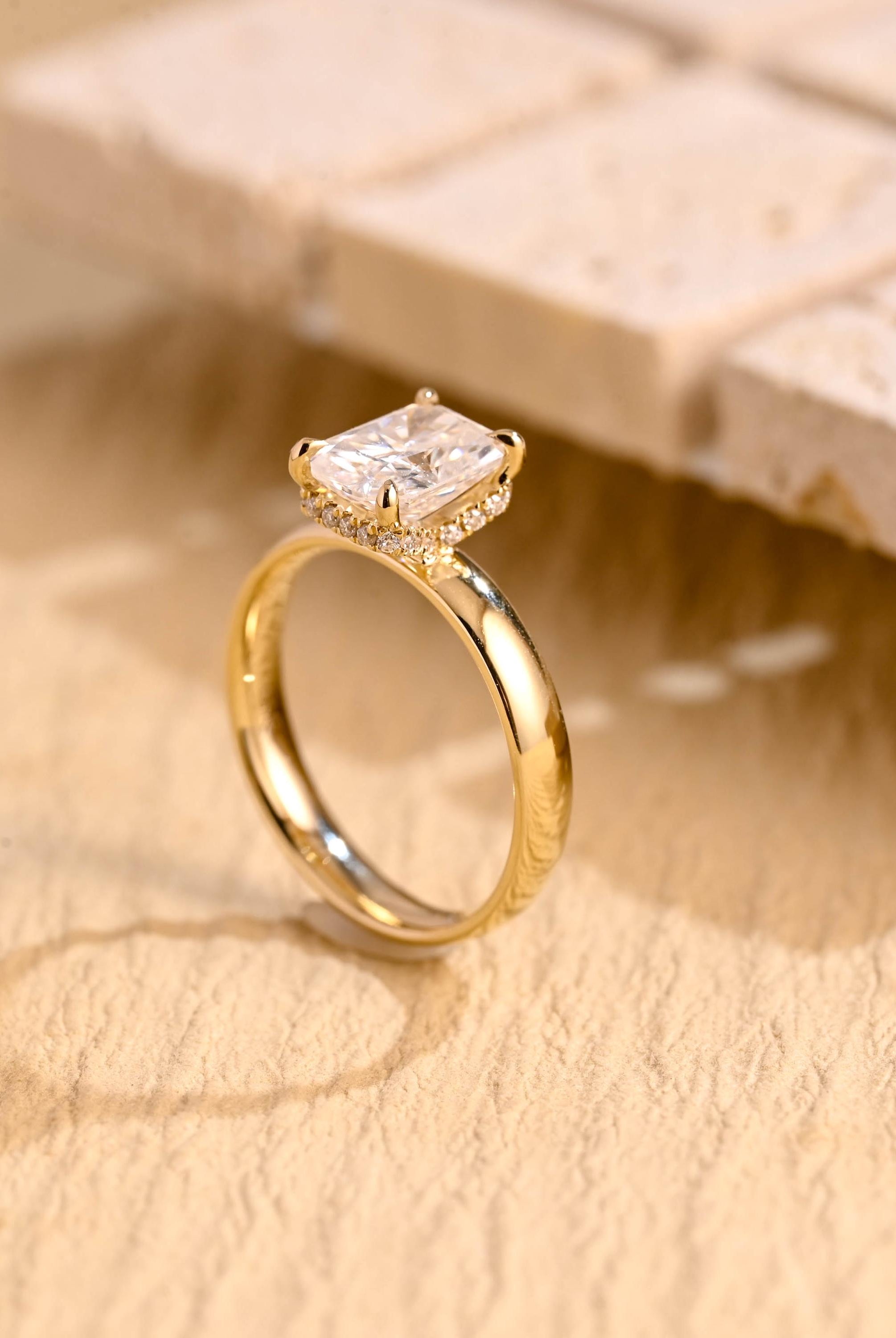 Diamond Accent Moissanite Ring