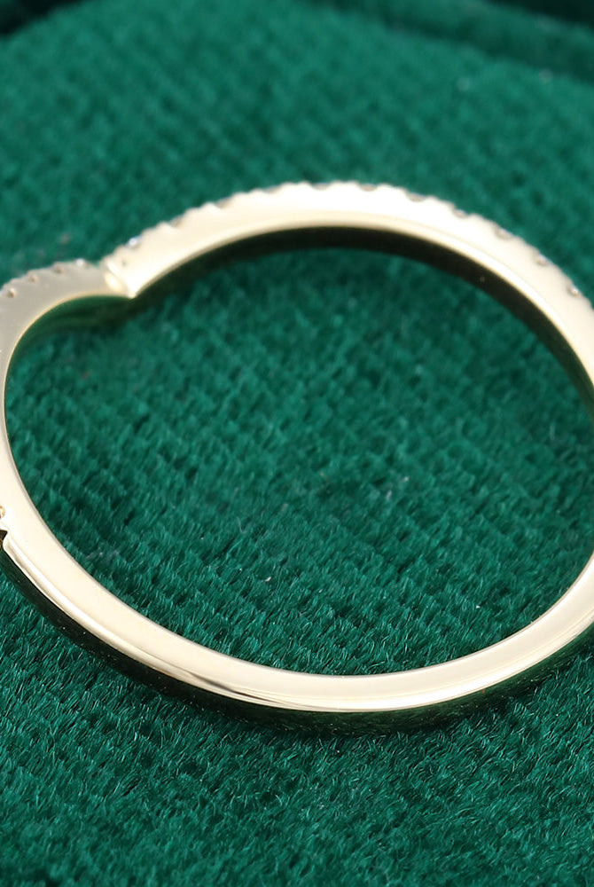 round-moissanite-curved-wedding-band
