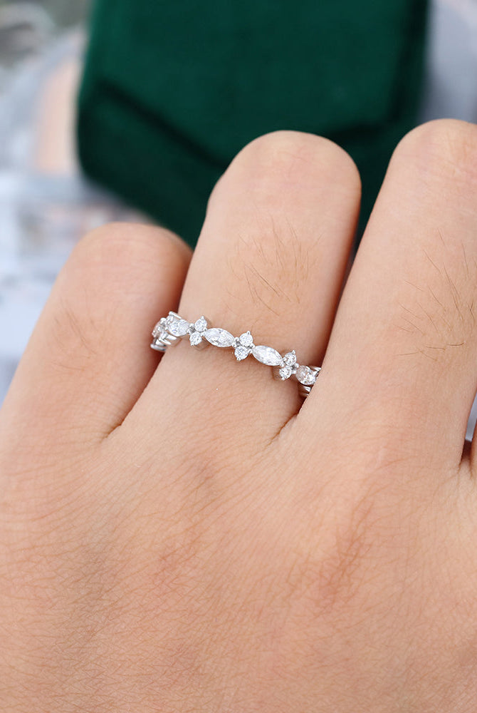 marquise-round-moissanite-alternative-stone-wedding-band