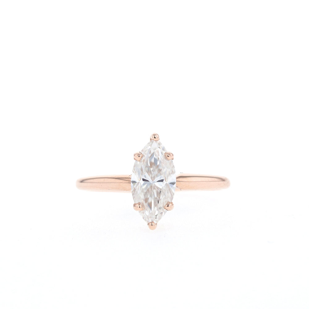 1.50CT Marquise Solitaire Moissanite Diamond Engagement Ring