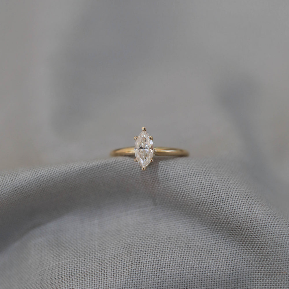 1.50CT Marquise Solitaire Moissanite Diamond Engagement Ring