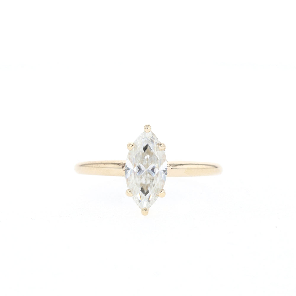 1.50CT Marquise Solitaire Moissanite Diamond Engagement Ring