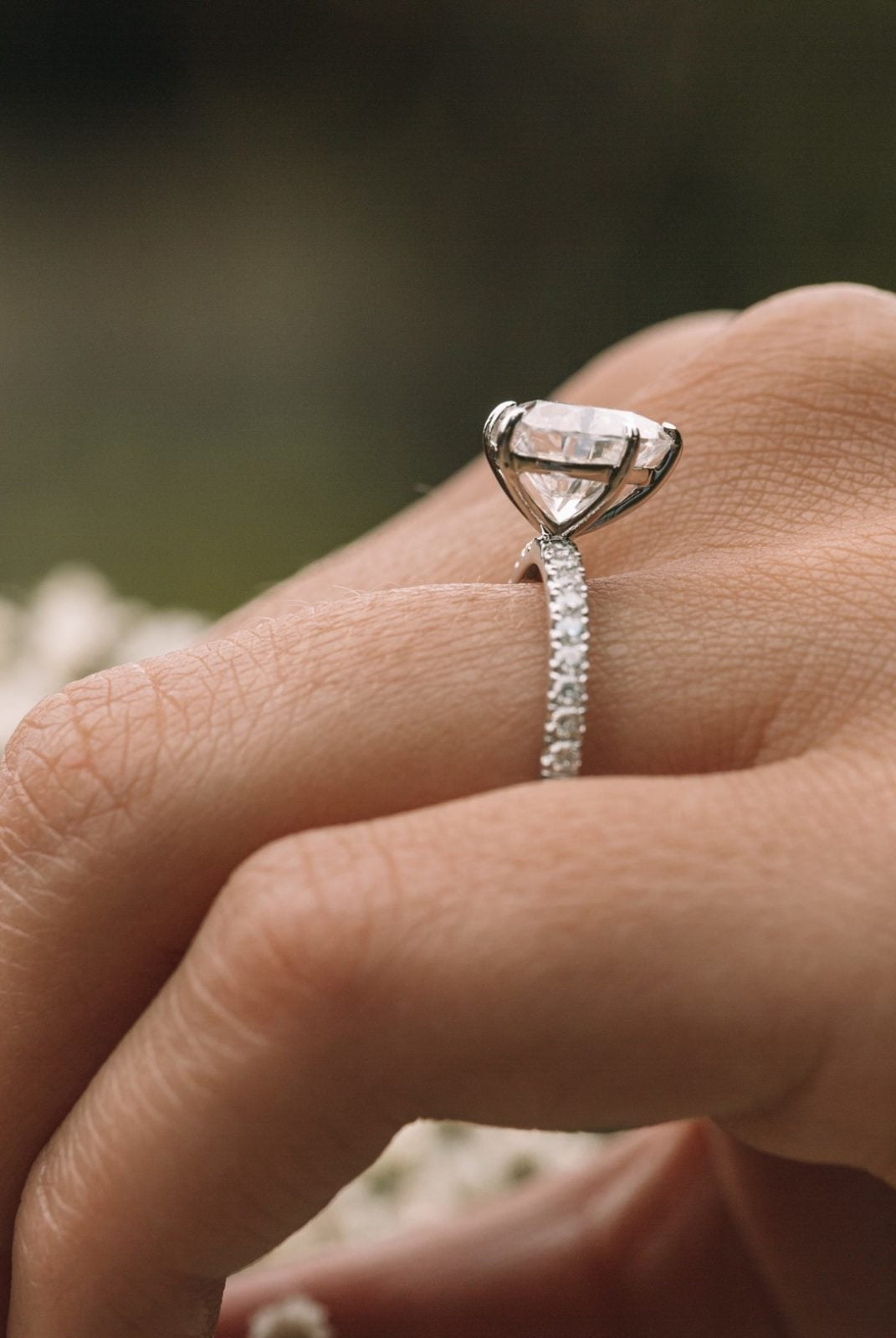 2.50CT Heart Pave Moissanite Diamond Engagement Ring For Her