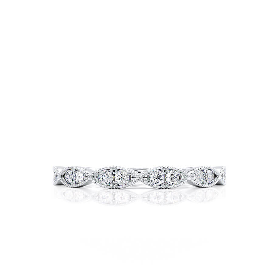 round-shaped-moissanite-milgrain-style-wedding-band-3